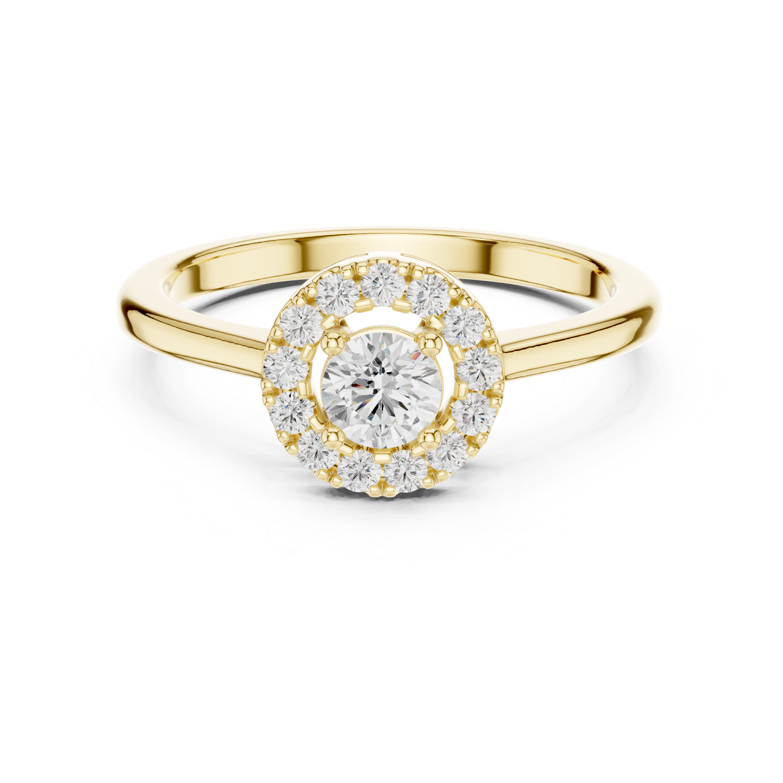Classic Halo Diamond Engagement Ring