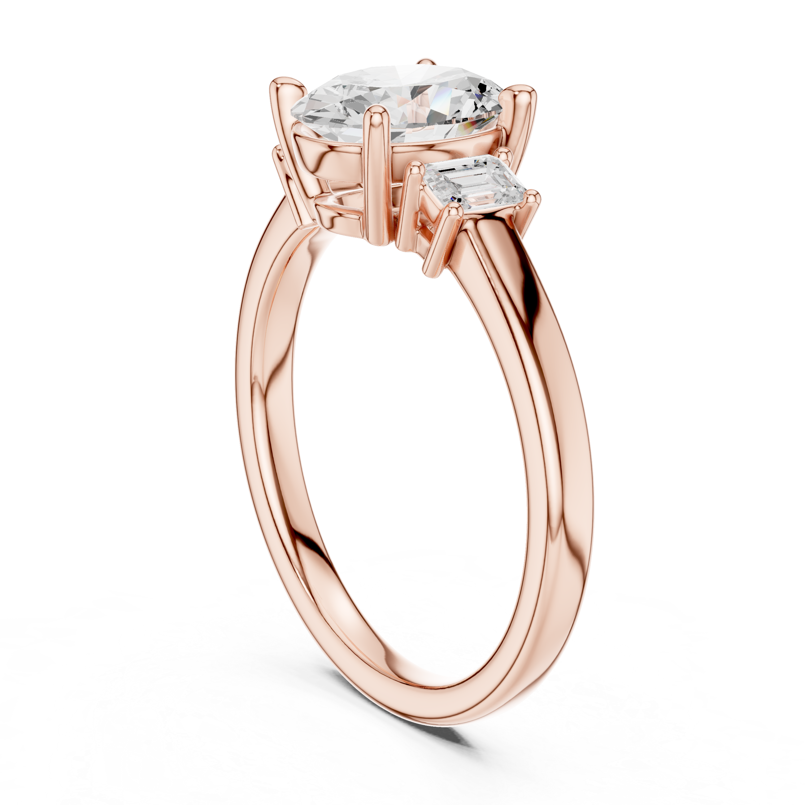 Oval Cut Three Stone Engagement Ring – 1.70 CT Total Diamond Ring