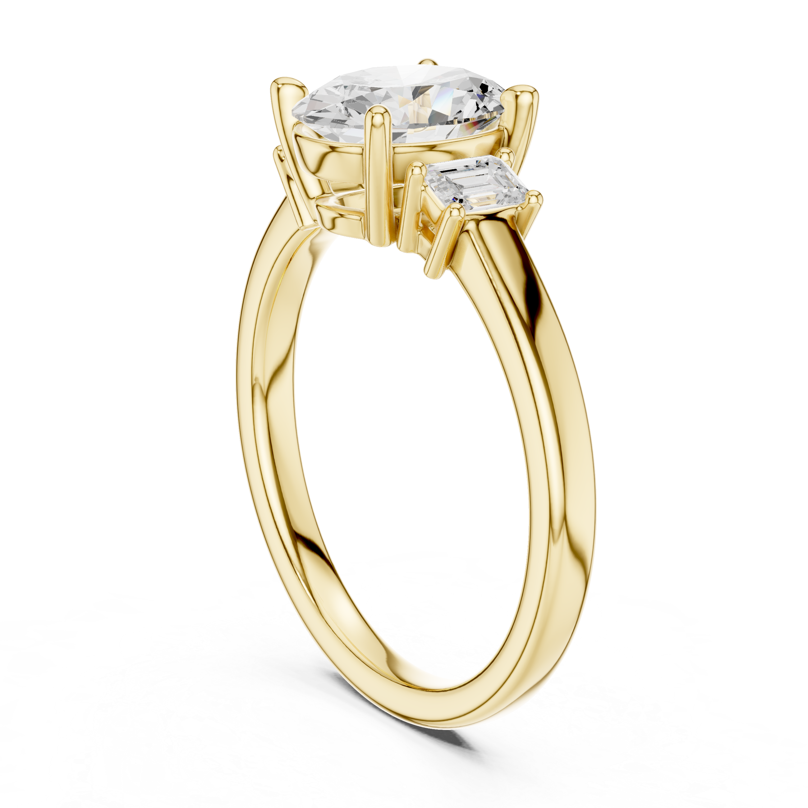 Oval Cut Three Stone Engagement Ring – 1.70 CT Total Diamond Ring