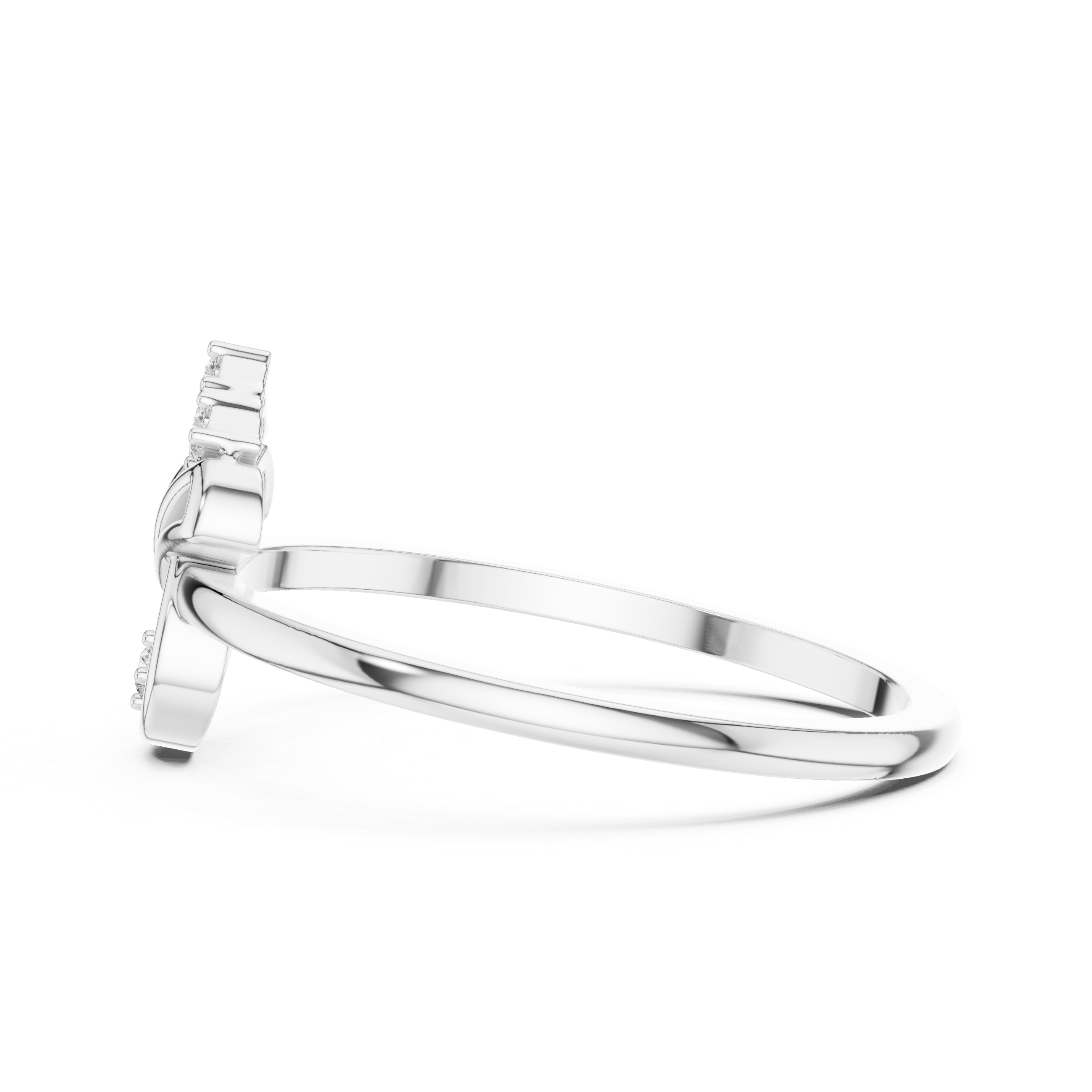 Diamond Lotus Bloom Ring – Openwork Floral Inspired Minimalist Ring