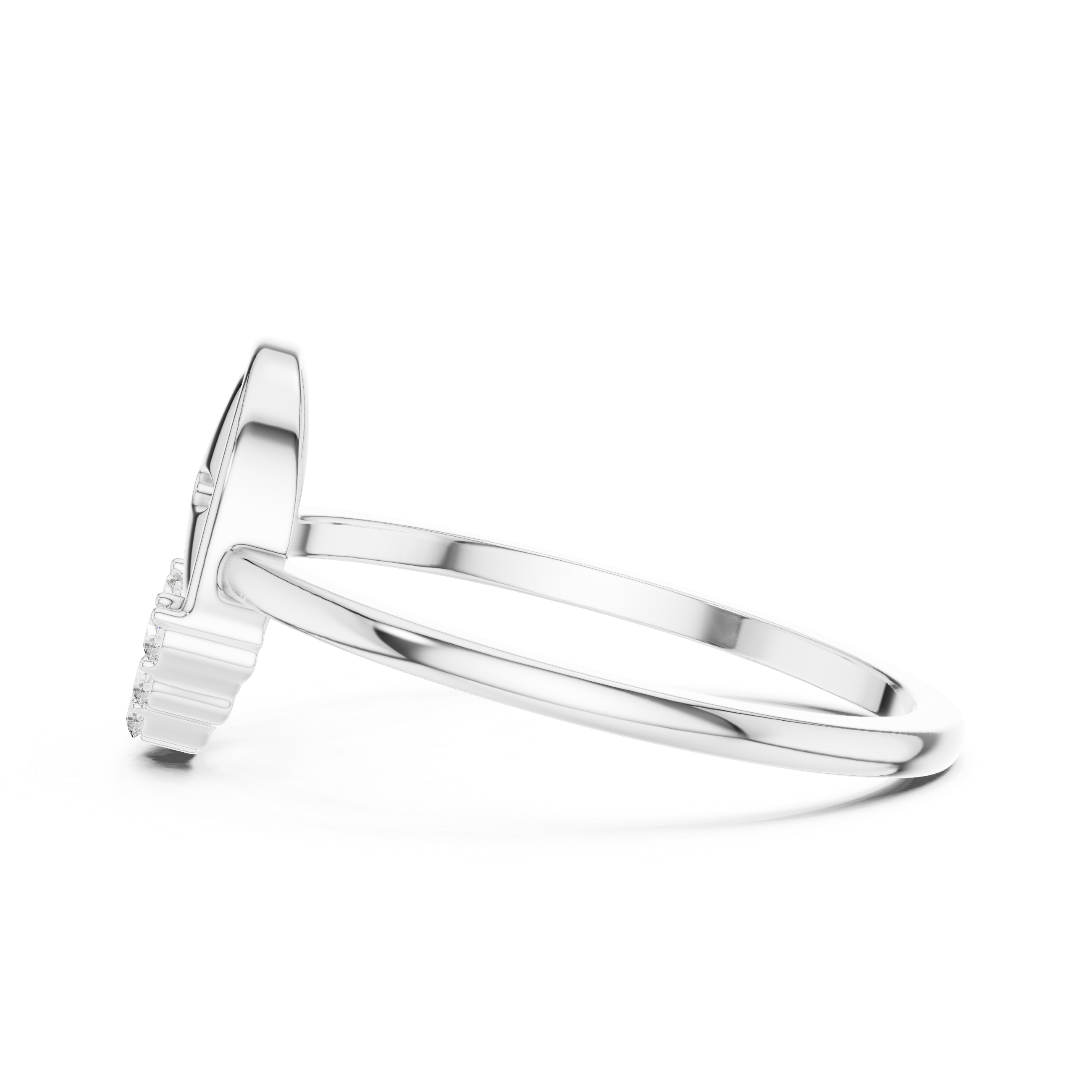 Lucky Mask Diamond Ring – Minimalist Oval Charm Ring