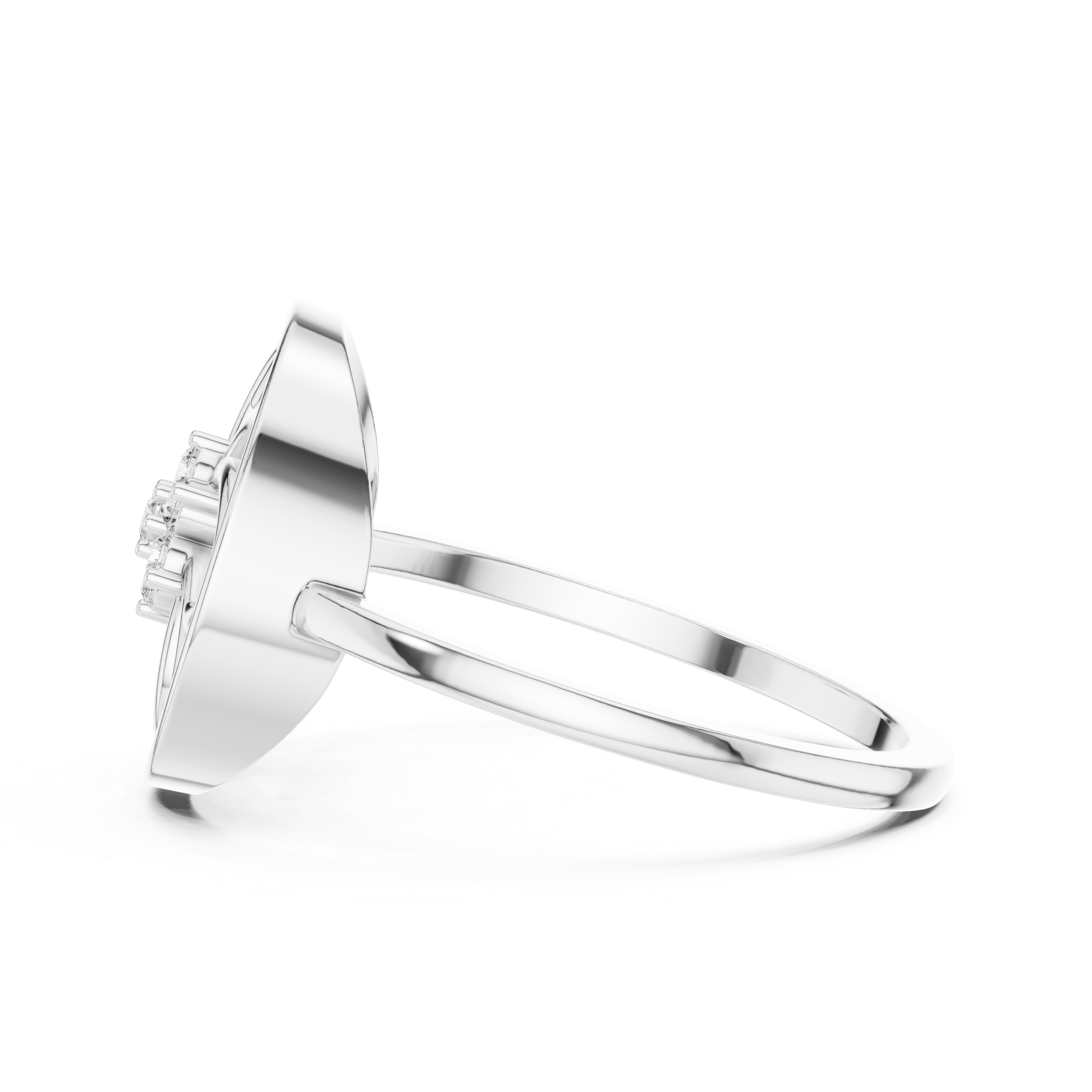 Circular Swirl Floral Diamond Ring – Openwork Vintage Inspired Statement Ring