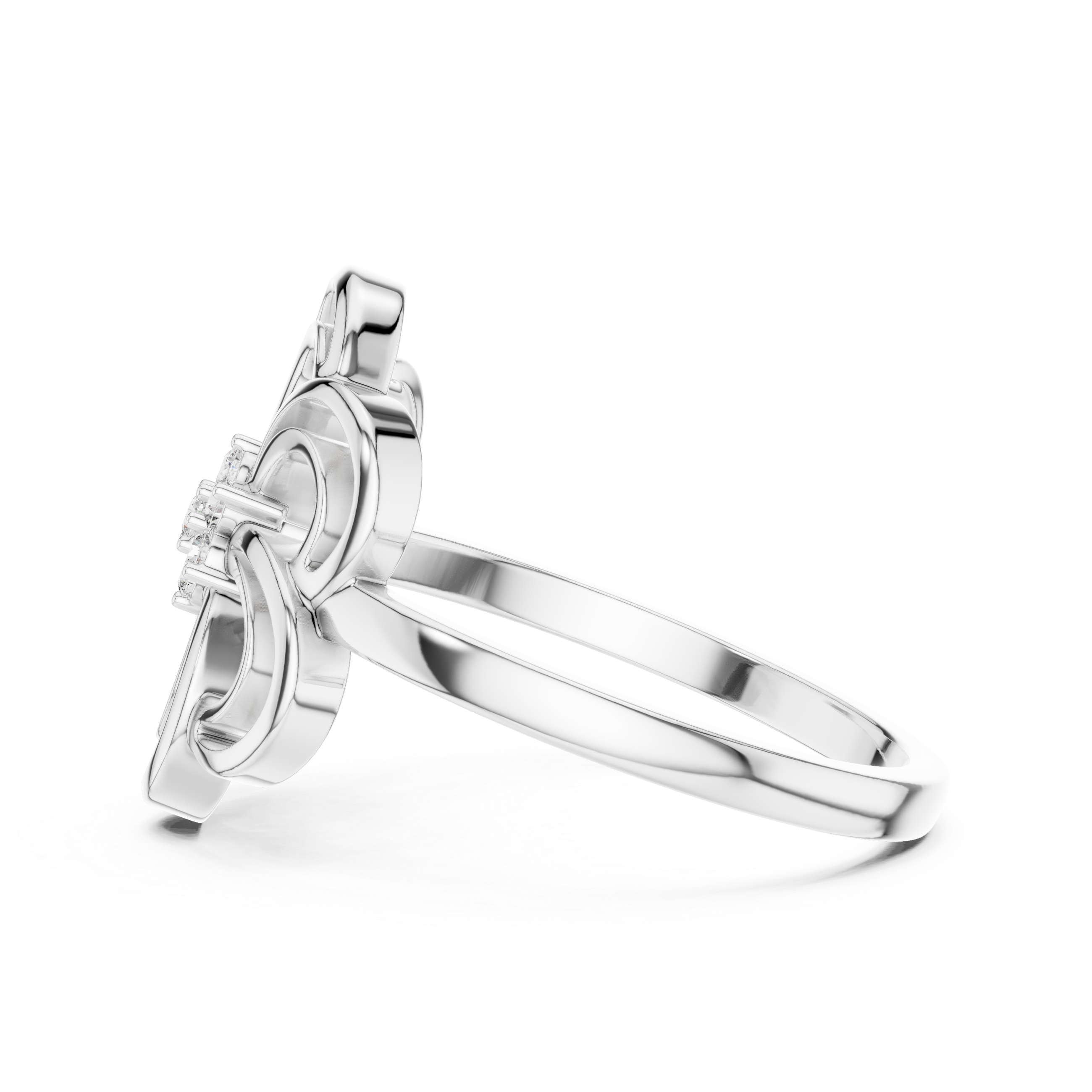Openwork Floral Diamond Ring – Modern Bloom Statement Ring