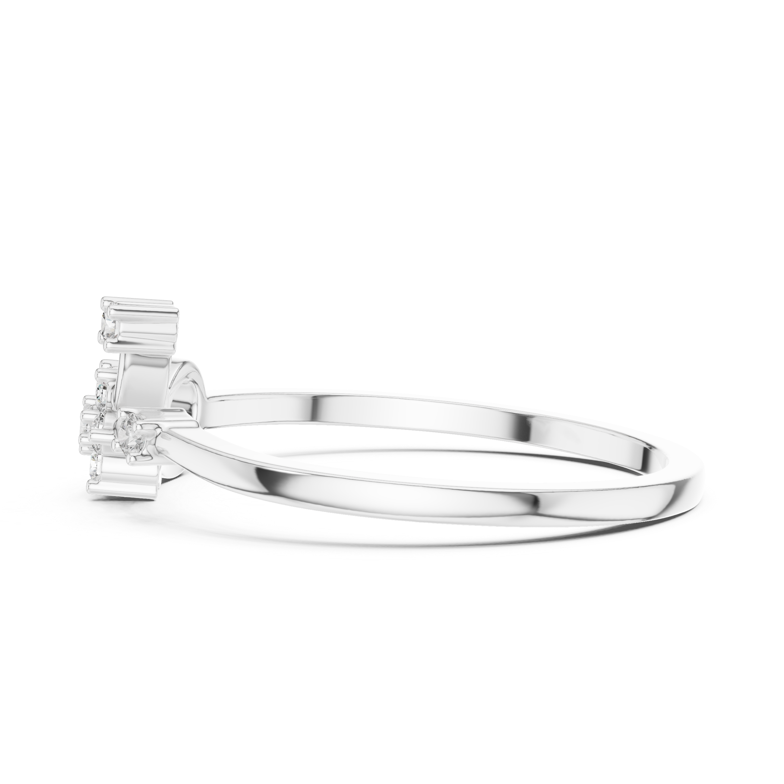 Floral Infinity Diamond Ring – Delicate Open Loop Nature-Inspired Ring
