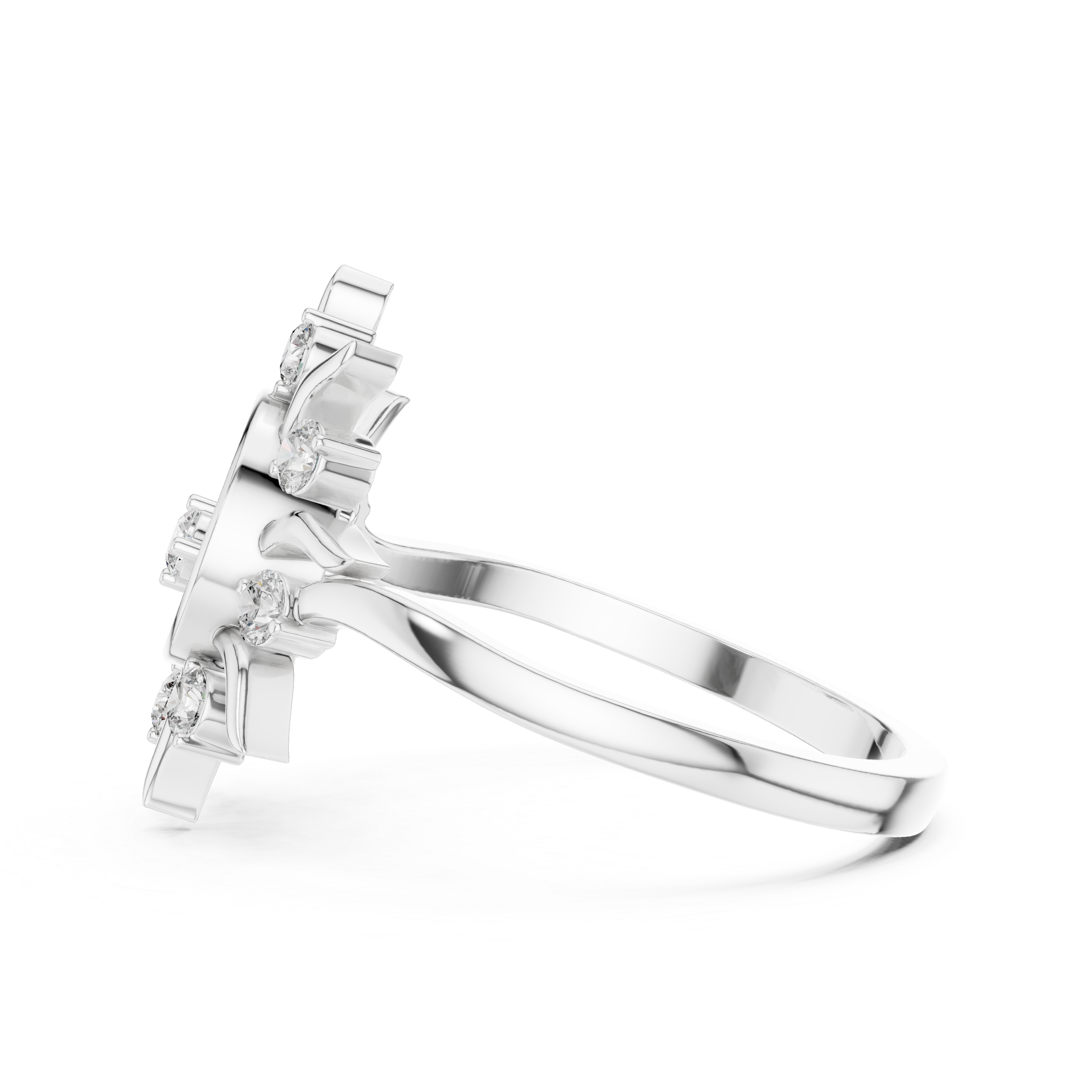 Radiant Sun Halo Diamond Ring