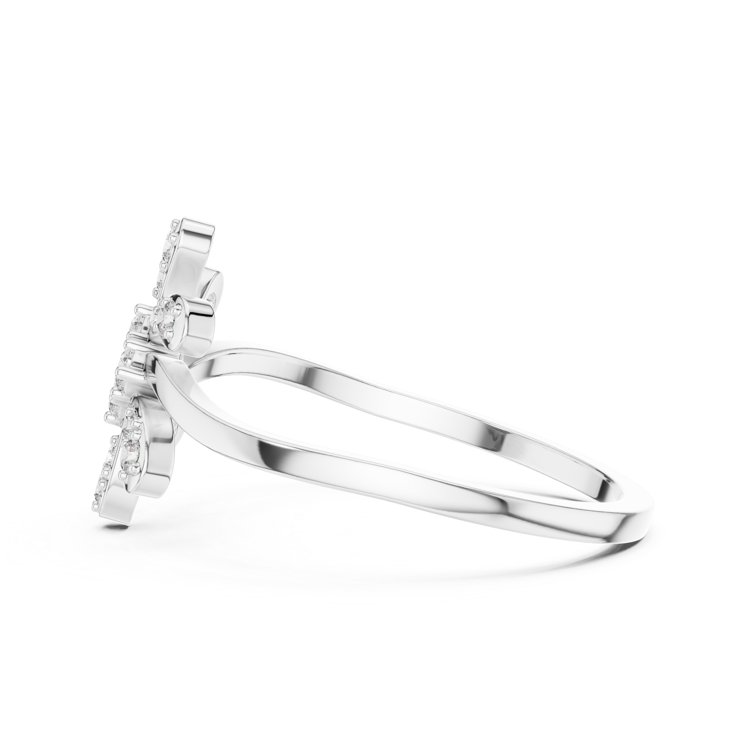 Radiant Floral Diamond Ring