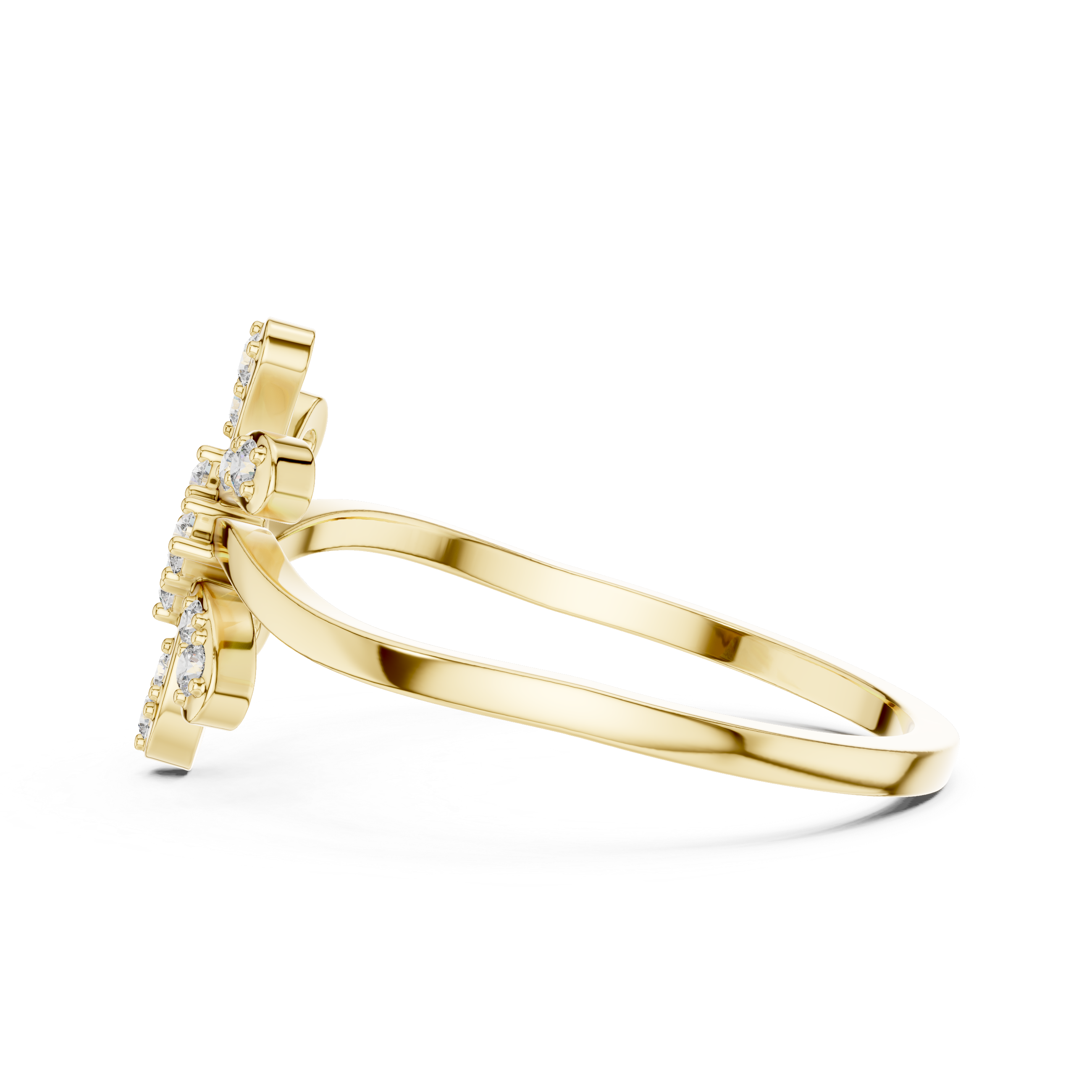 Radiant Floral Diamond Ring