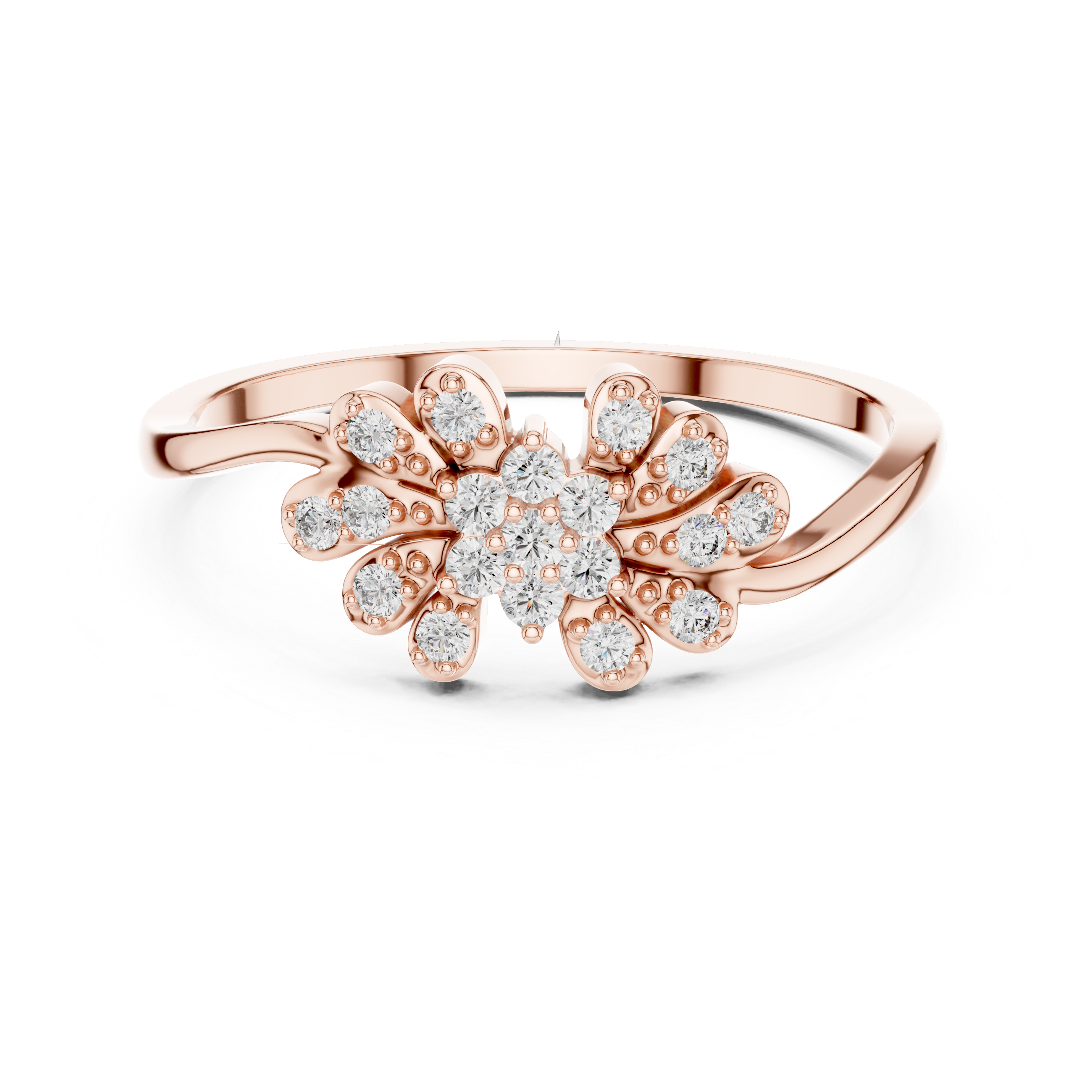 Floral Burst Diamond Ring