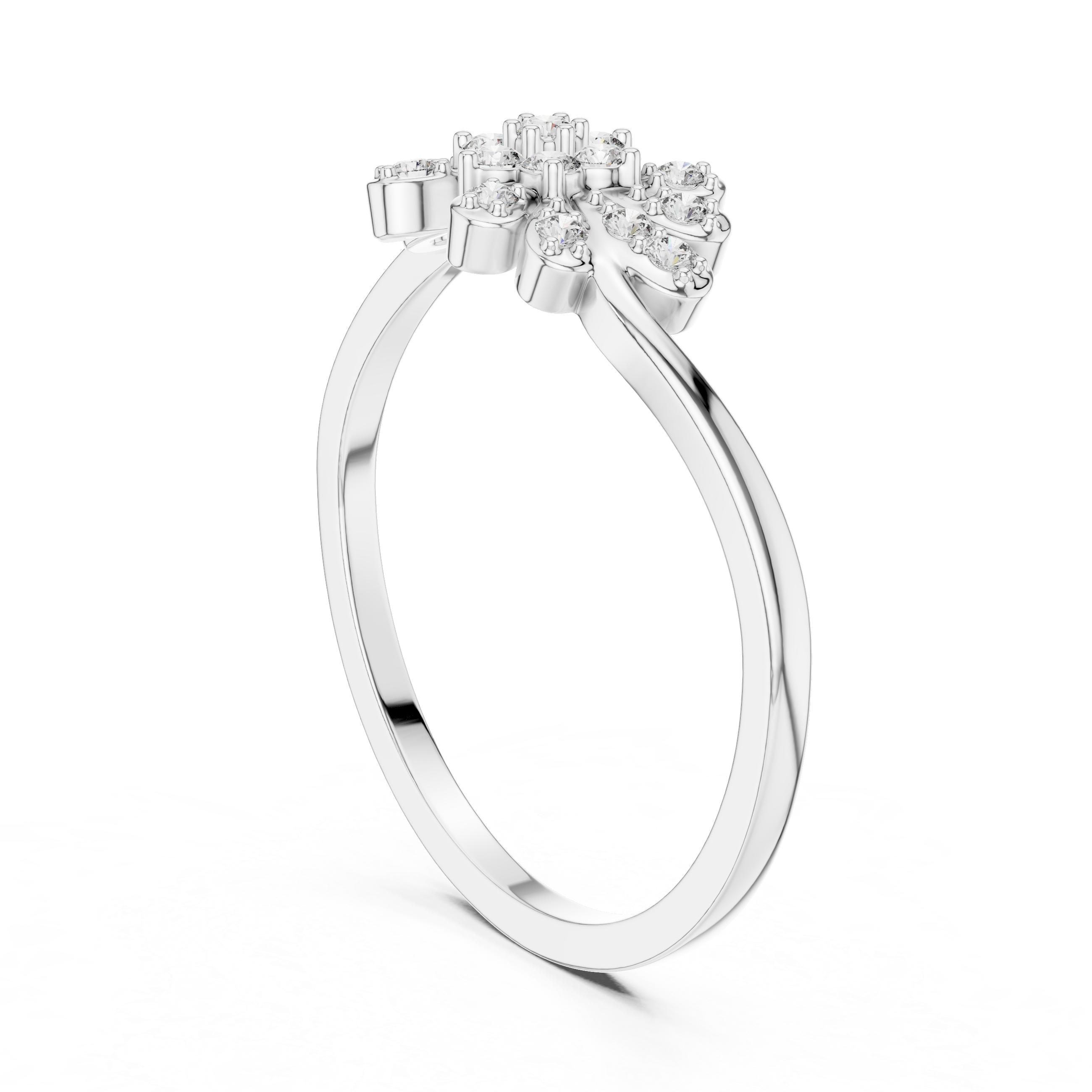 Floral Burst Diamond Ring