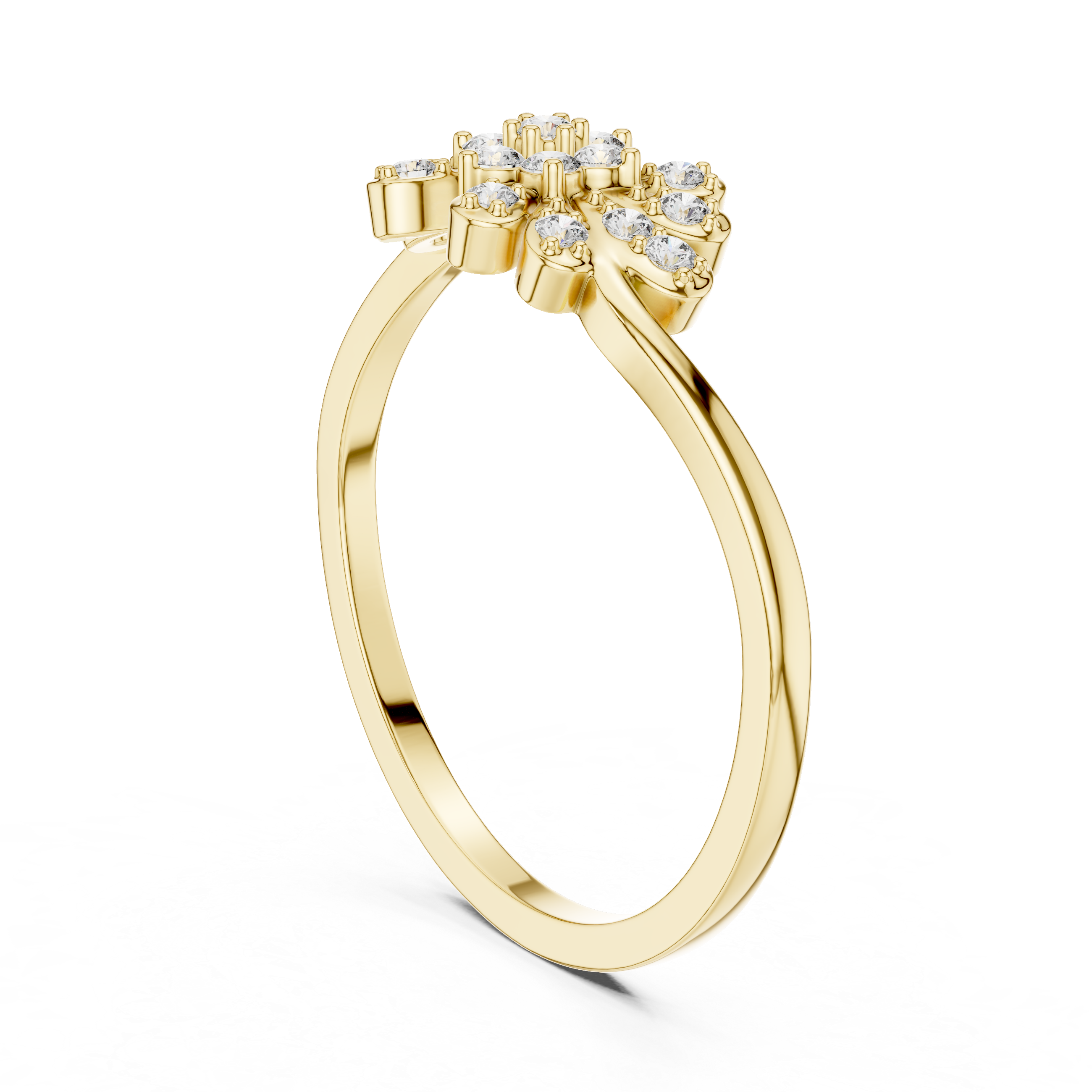 Floral Burst Diamond Ring