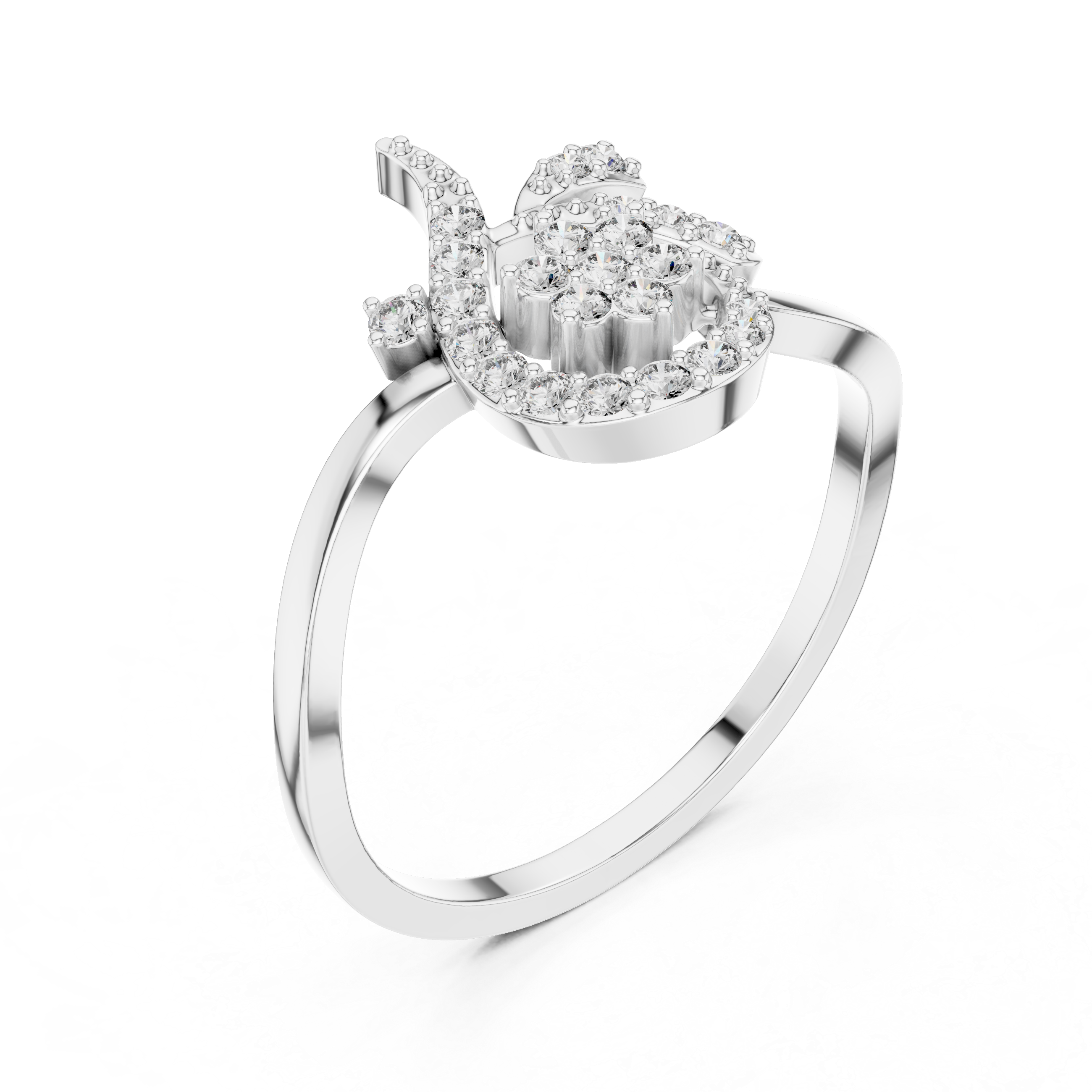 Floral Swirl Diamond Ring