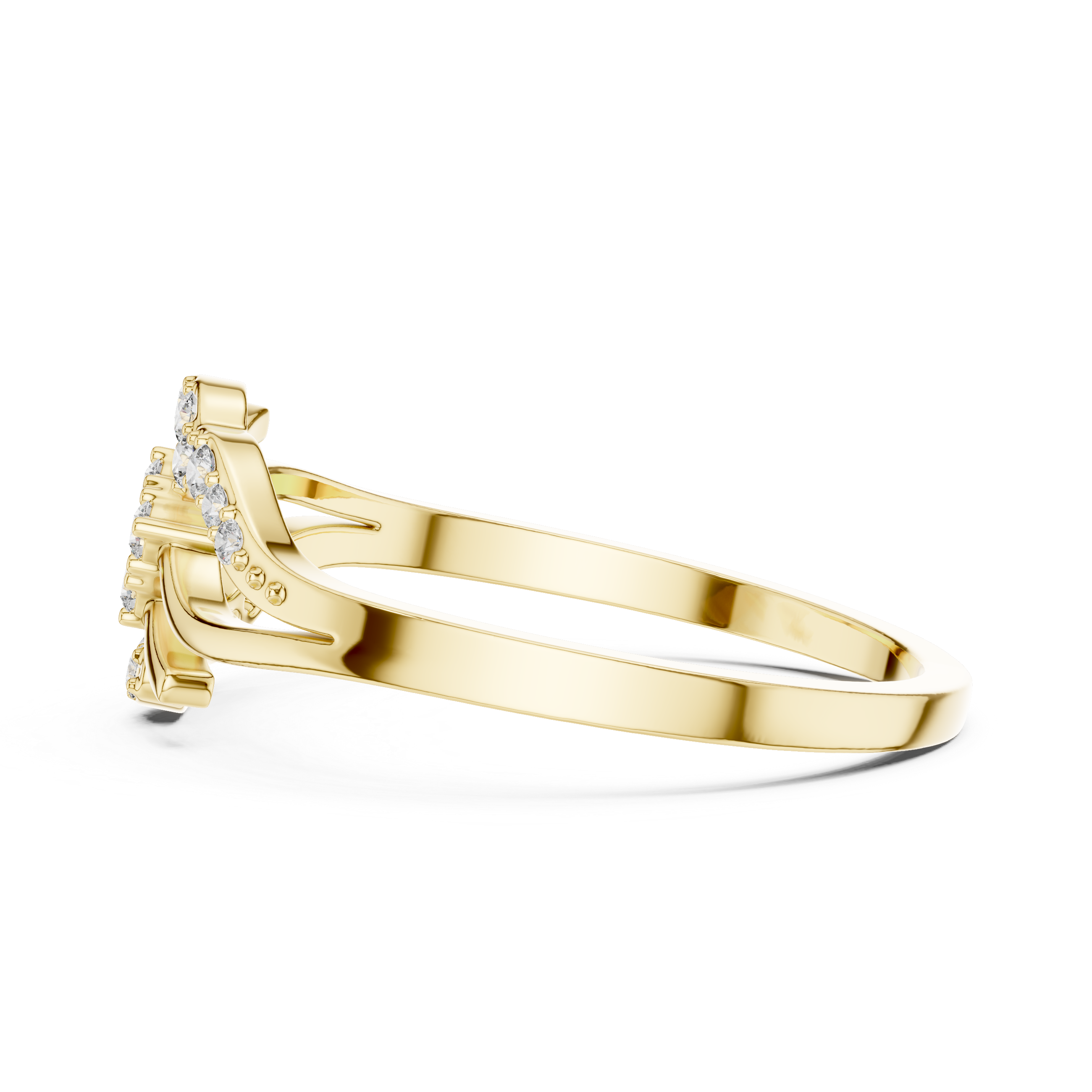 Flowing Wave Diamond Ring