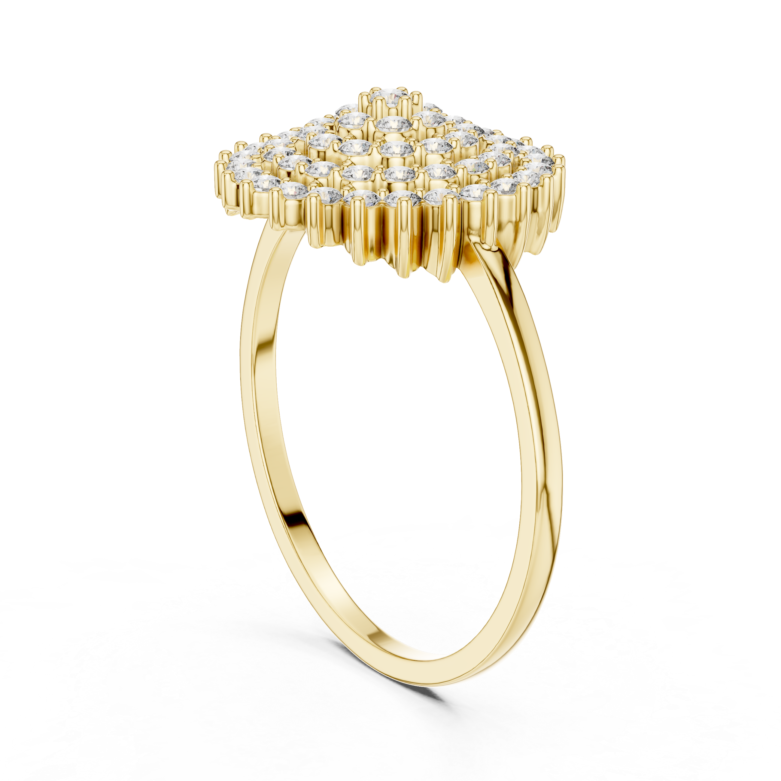 Snowflake Cluster Diamond Ring