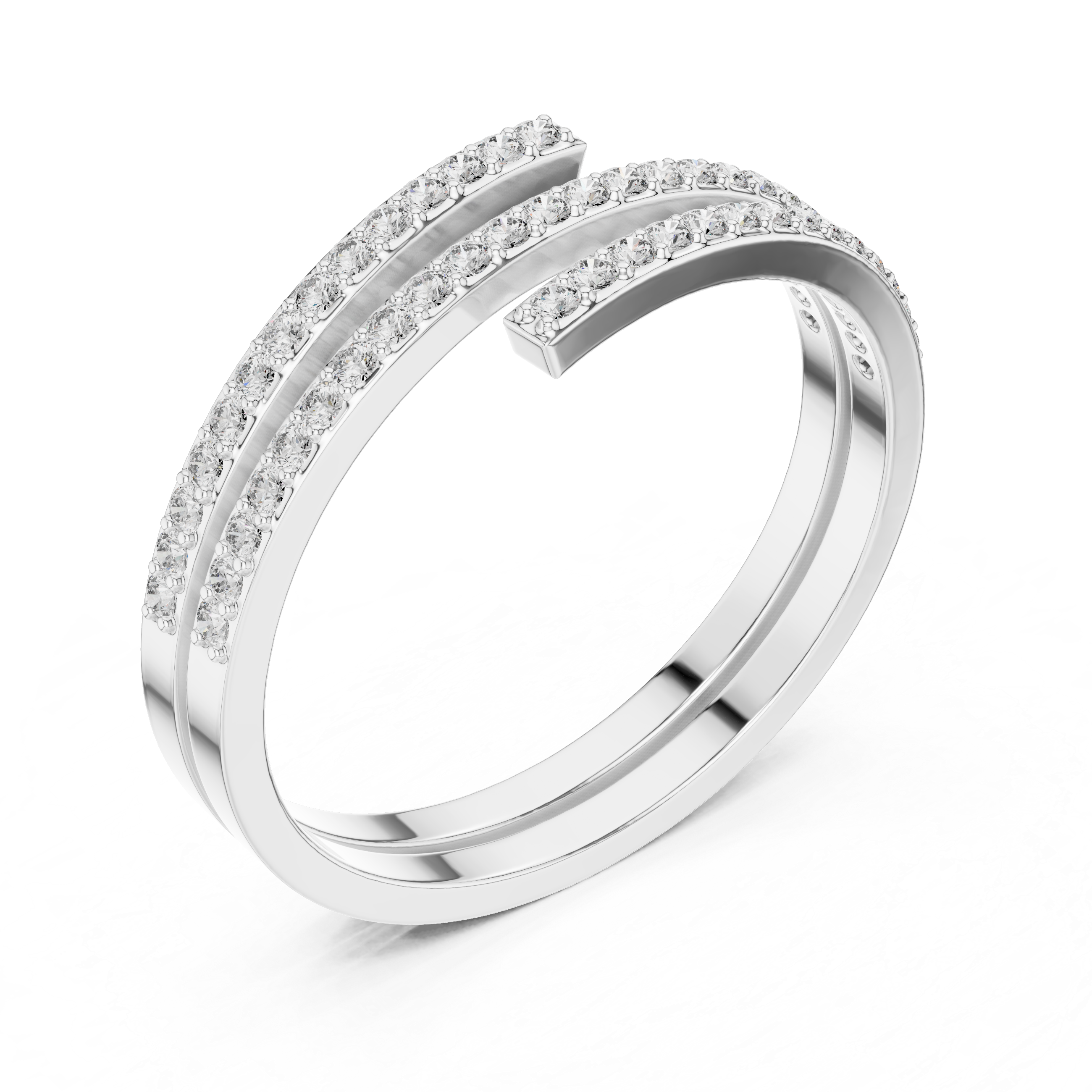 Double Row Wrap Diamond Ring
