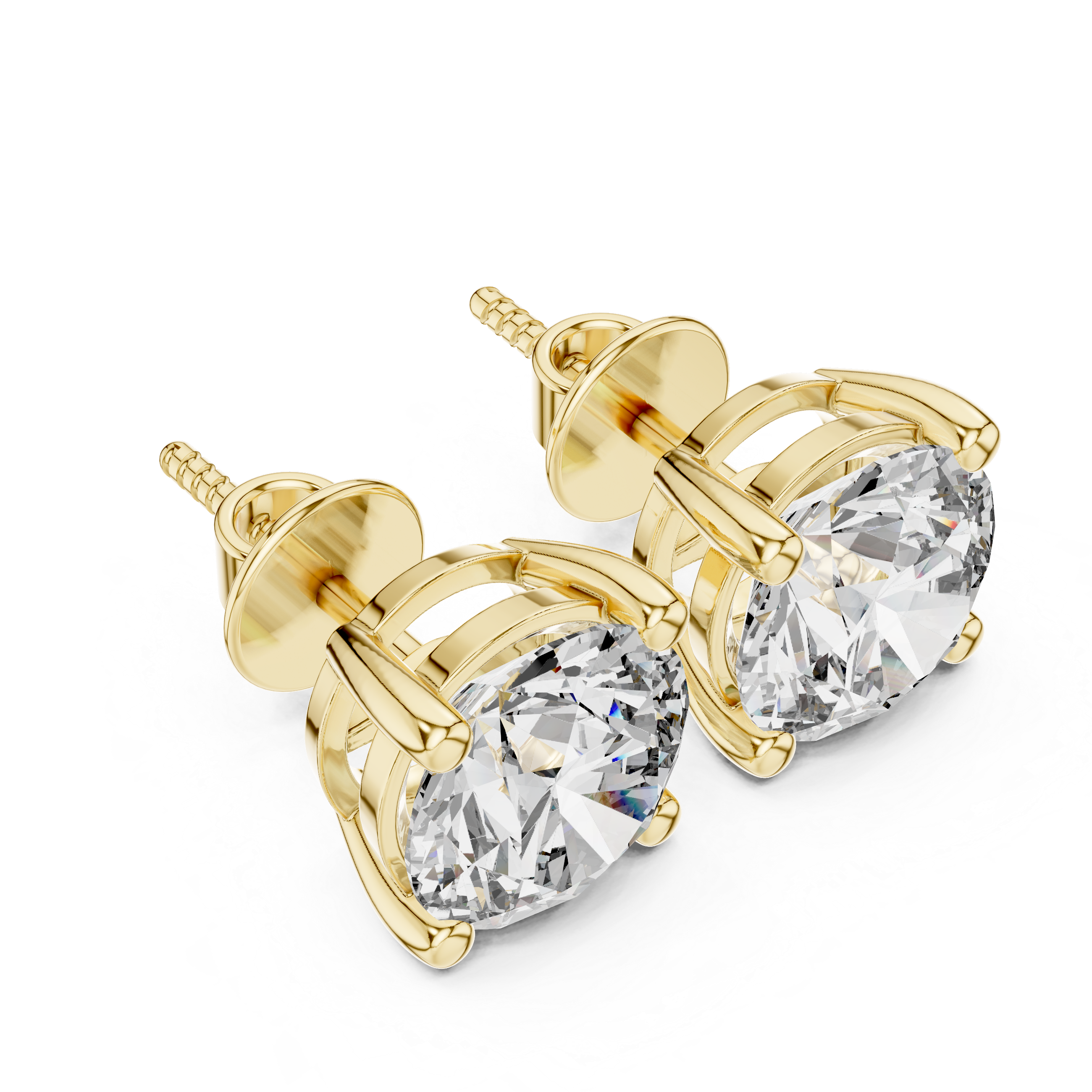 Round Cut Solitaire Stud Earrings – Classic & Timeless Elegance