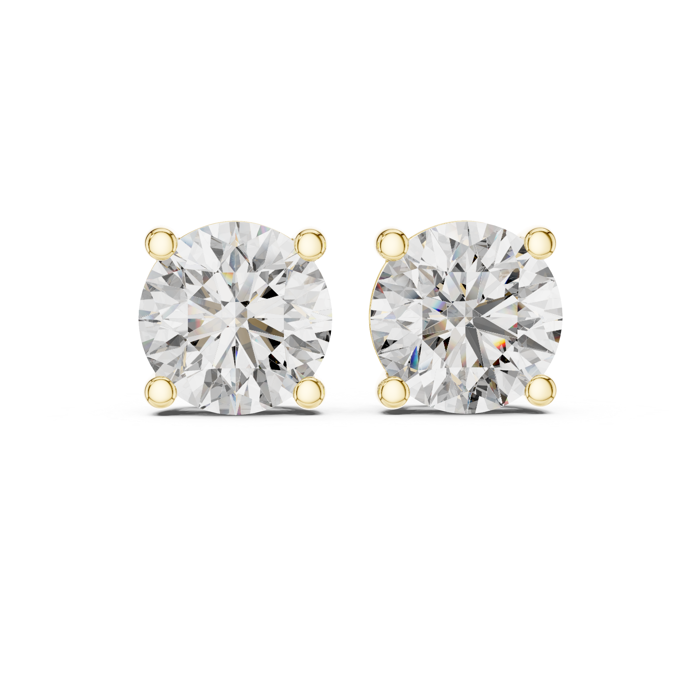 Round Cut Solitaire Stud Earrings – Classic & Timeless Elegance