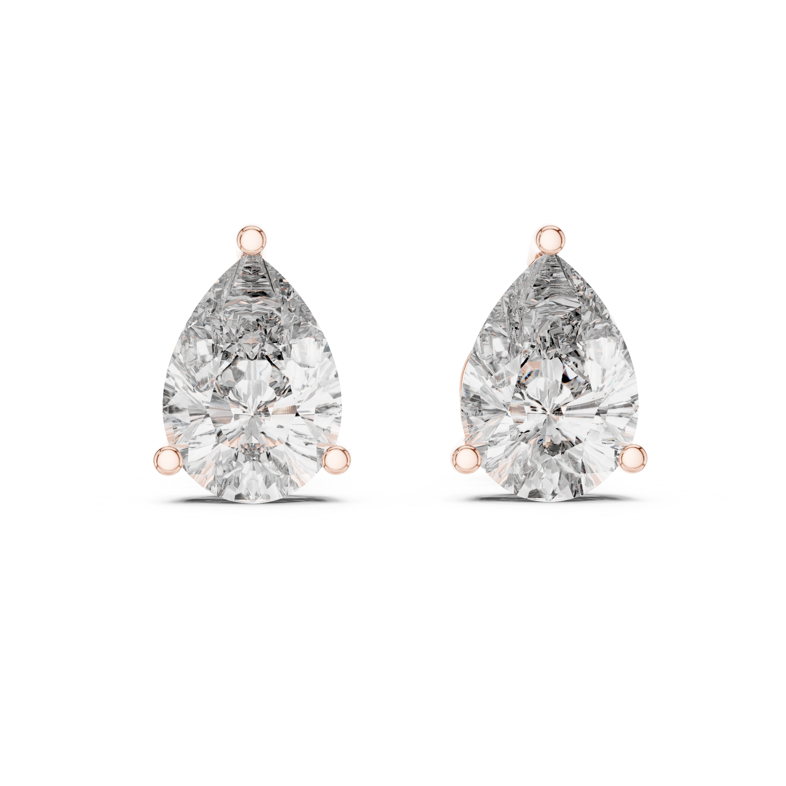 Pear Cut Solitaire Stud Earrings – Elegant & Timeless Brilliance