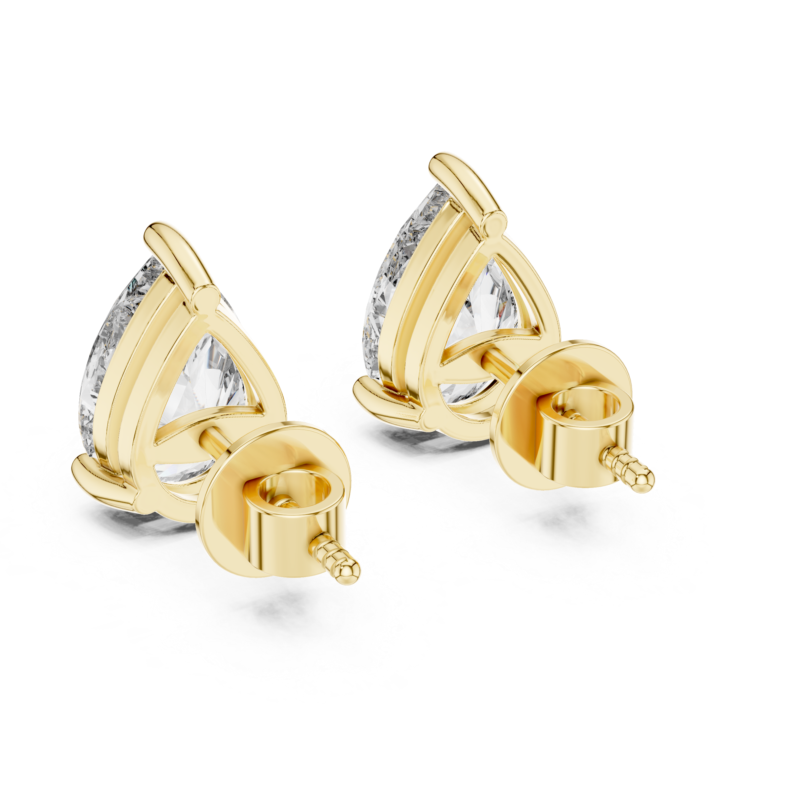 Pear Cut Solitaire Stud Earrings – Elegant & Timeless Brilliance