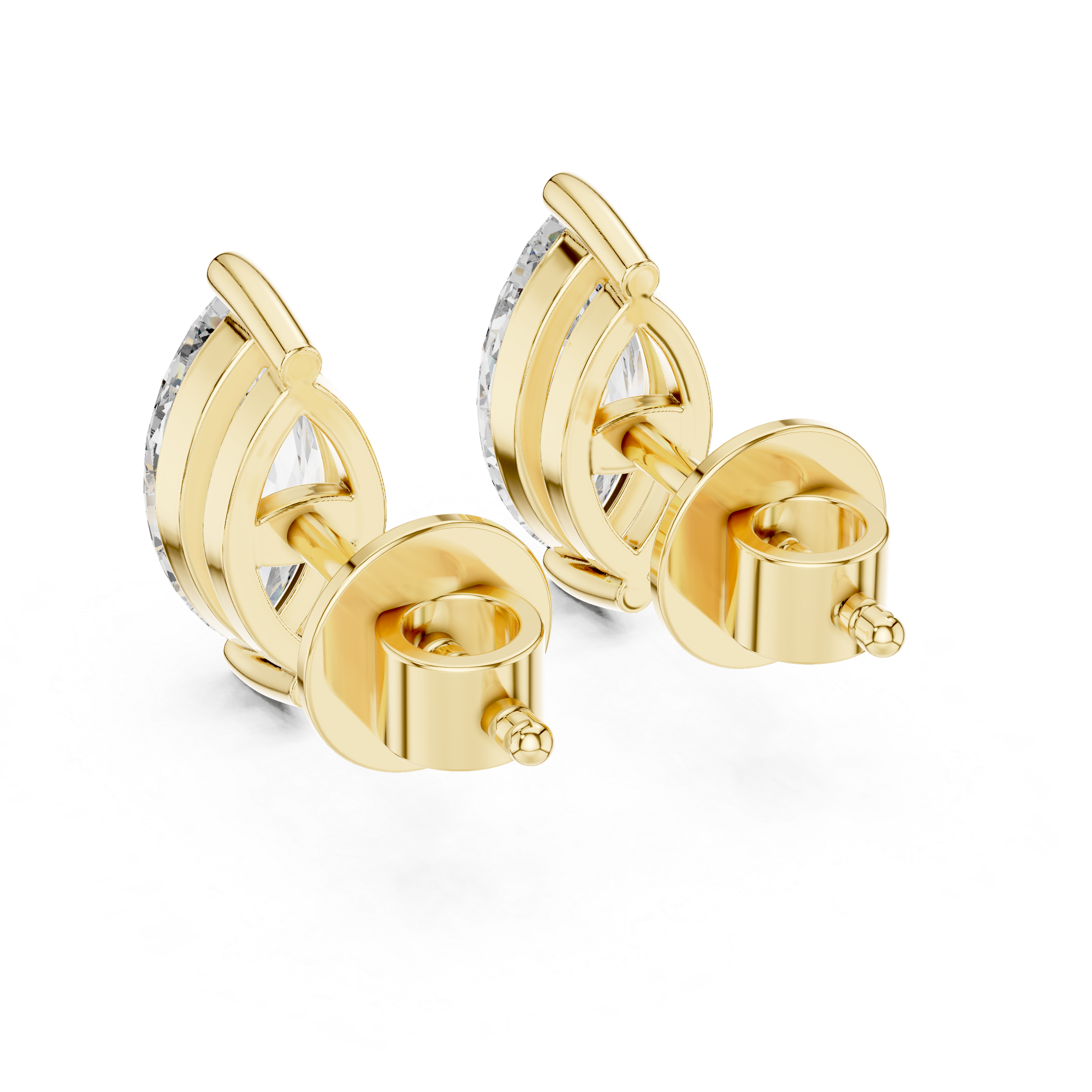 Marquise Cut Solitaire Stud Earrings – Elegant & Timeless Design