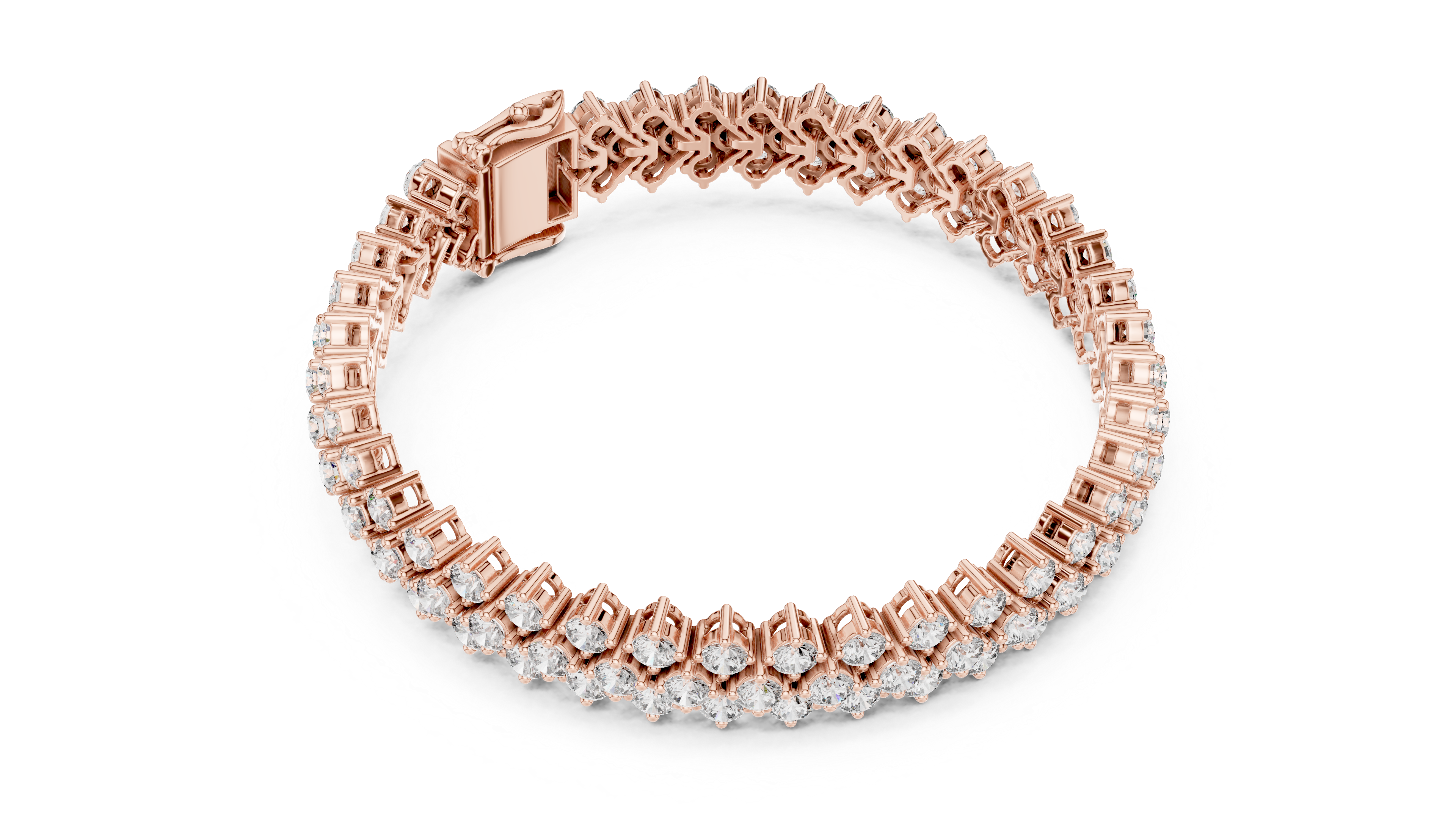 Luxury Multi Row Diamond Bracelet