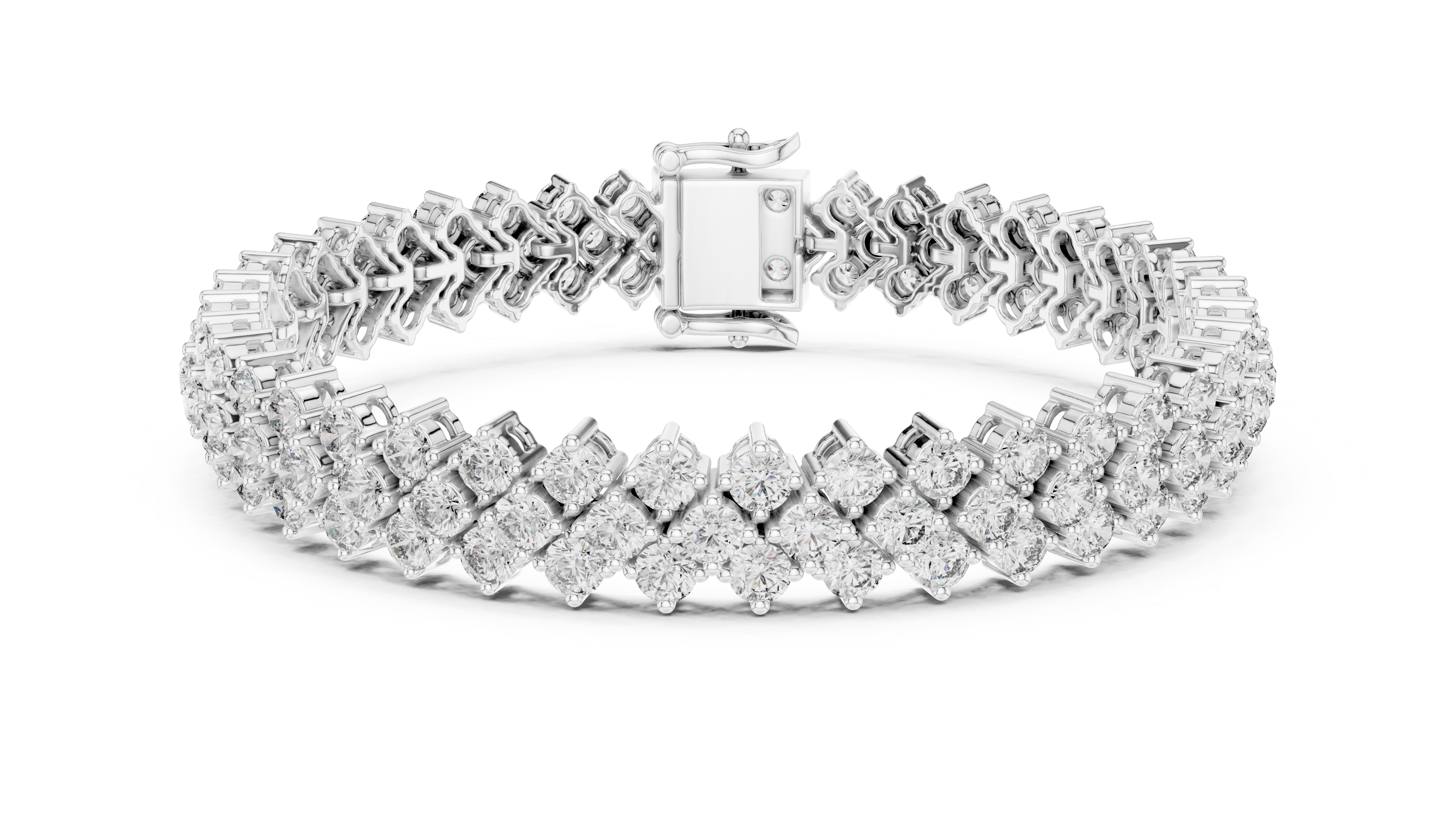 Luxury Multi Row Diamond Bracelet