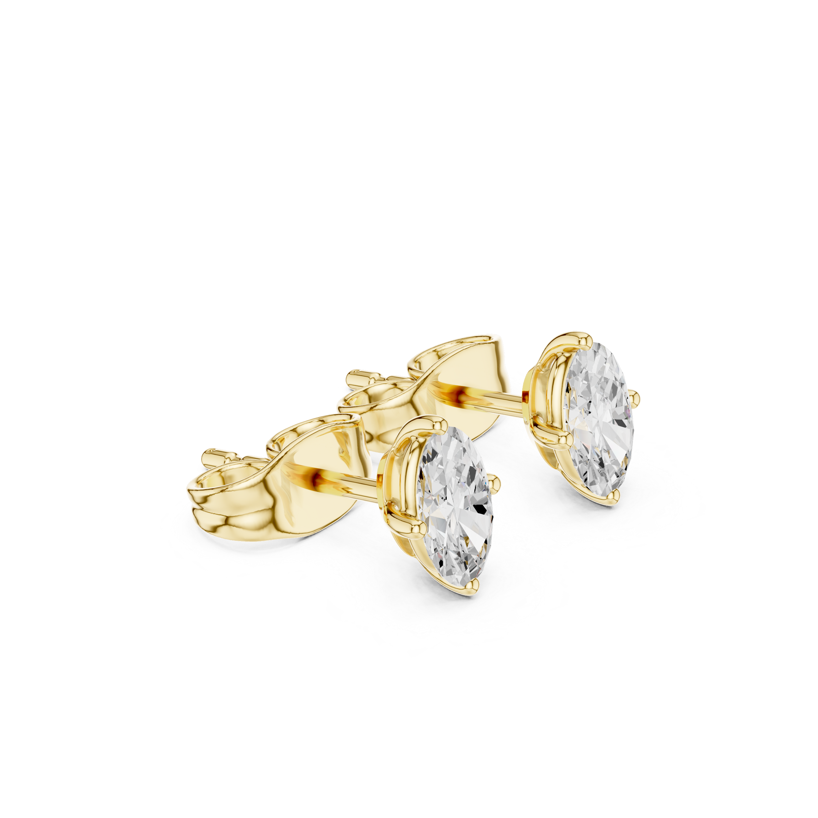 Marquise Cut Diamond Stud Earrings in Classic Prong Setting