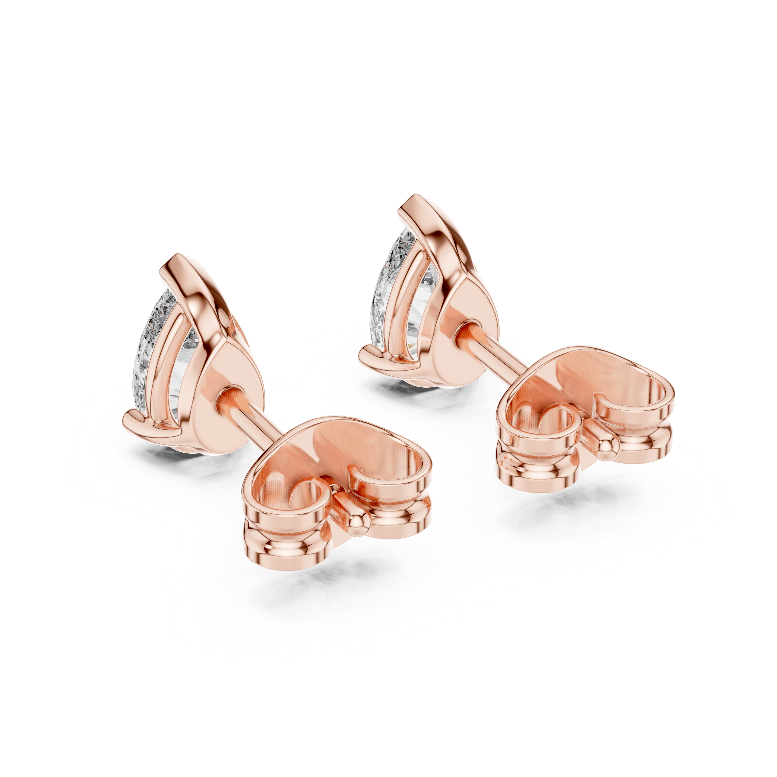 Pear Cut Diamond Stud Earrings