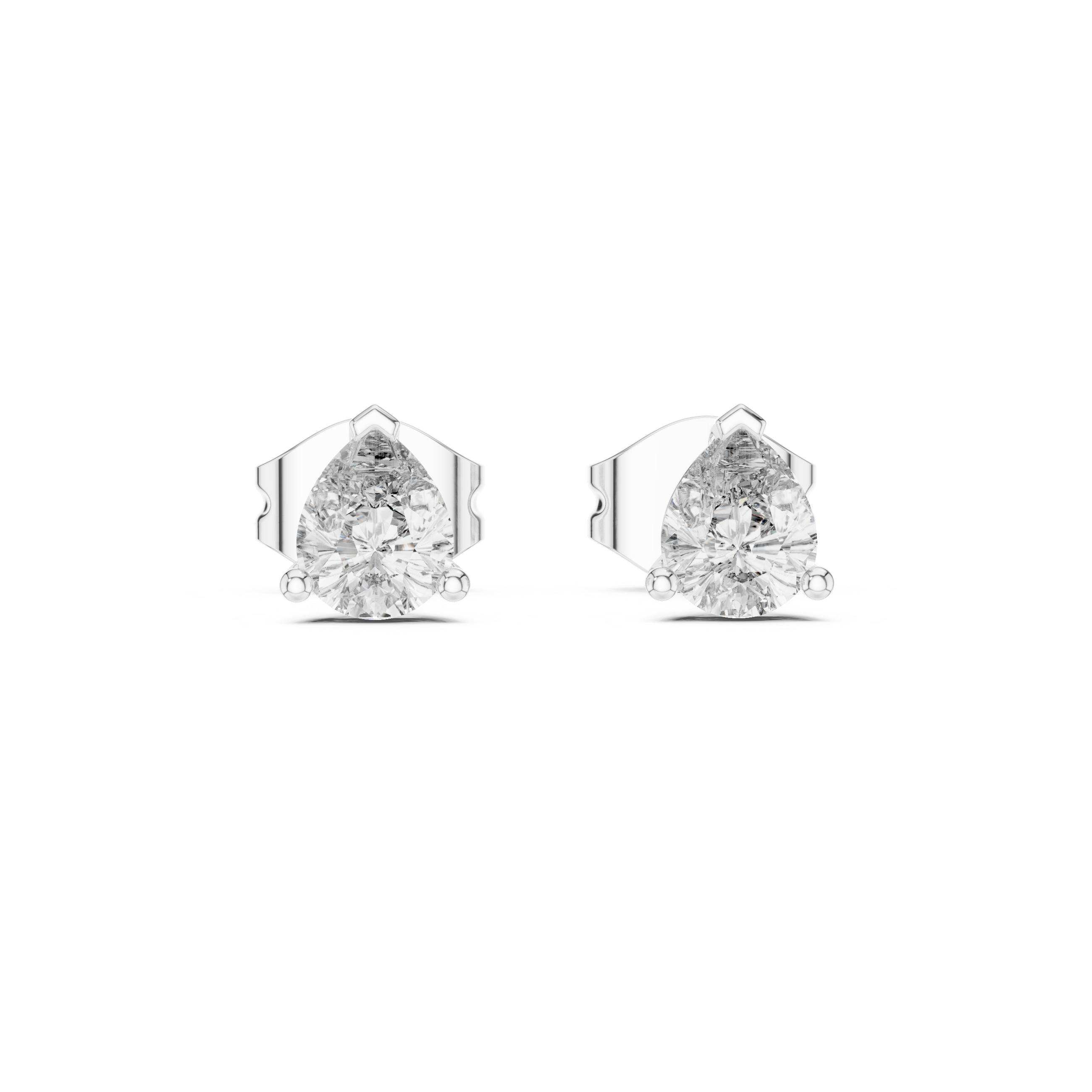 Pear Cut Diamond Stud Earrings