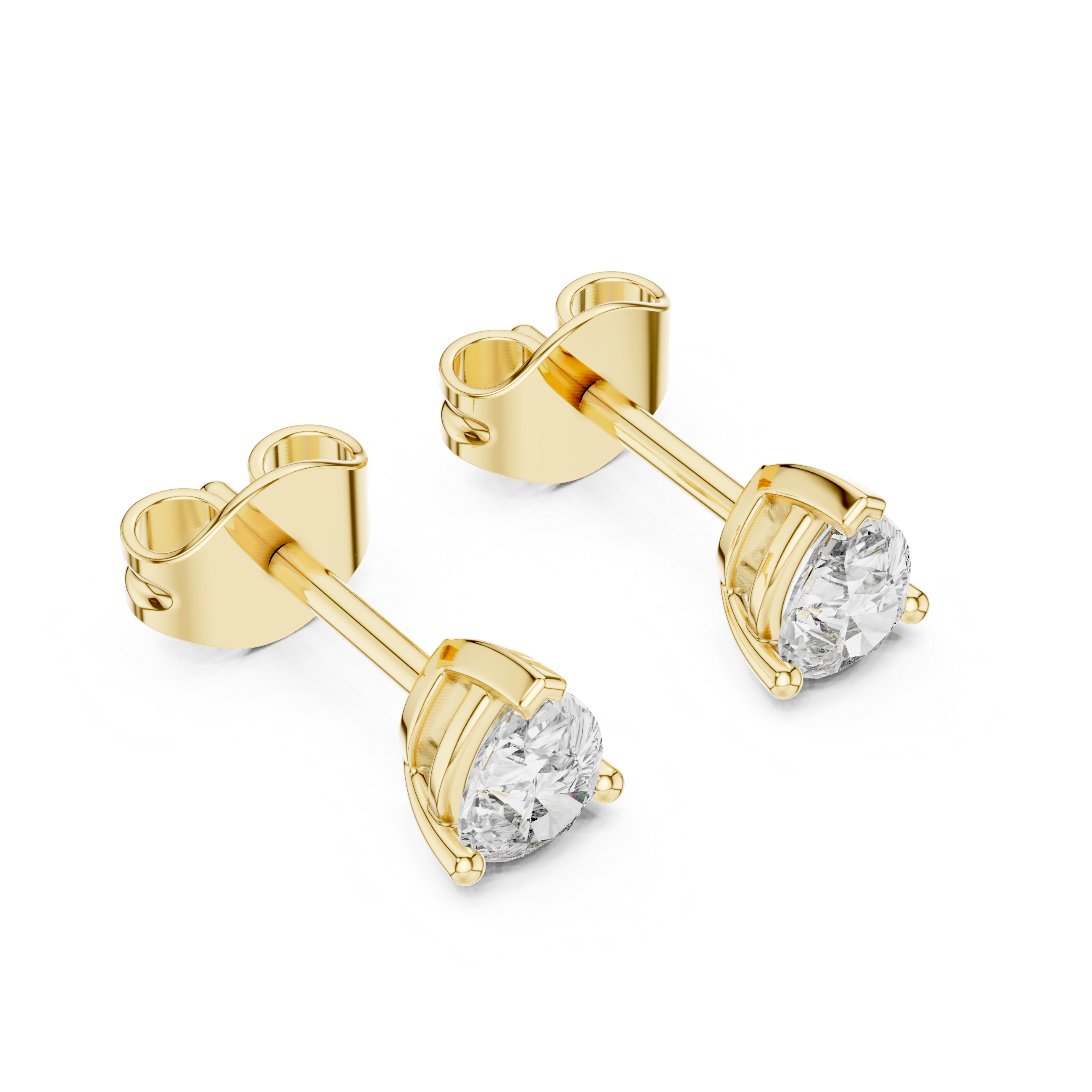 Pear Cut Diamond Stud Earrings