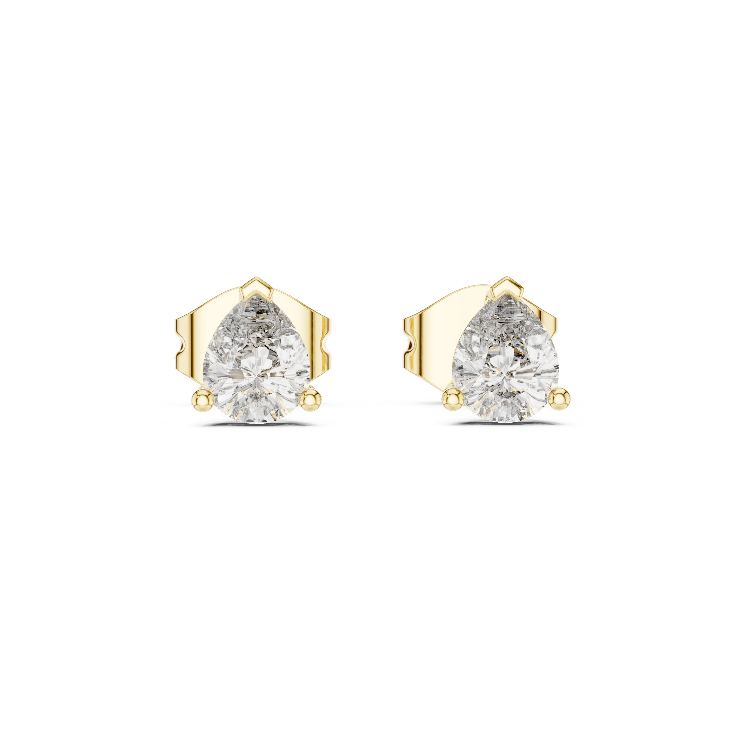 Pear Cut Diamond Stud Earrings