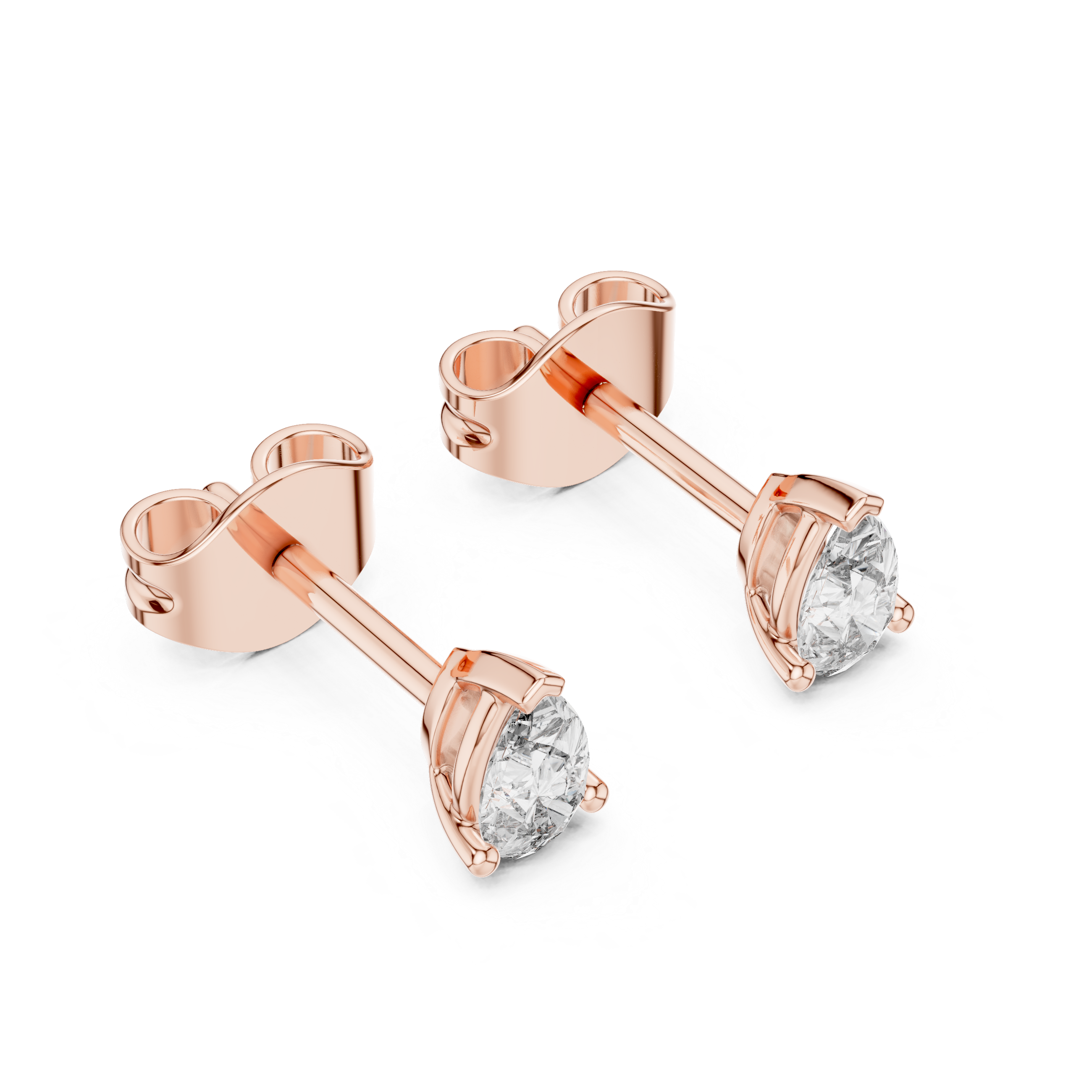 Petite Pear Cut Stud Earrings – Minimal Prong Setting (0.50 CT Total)