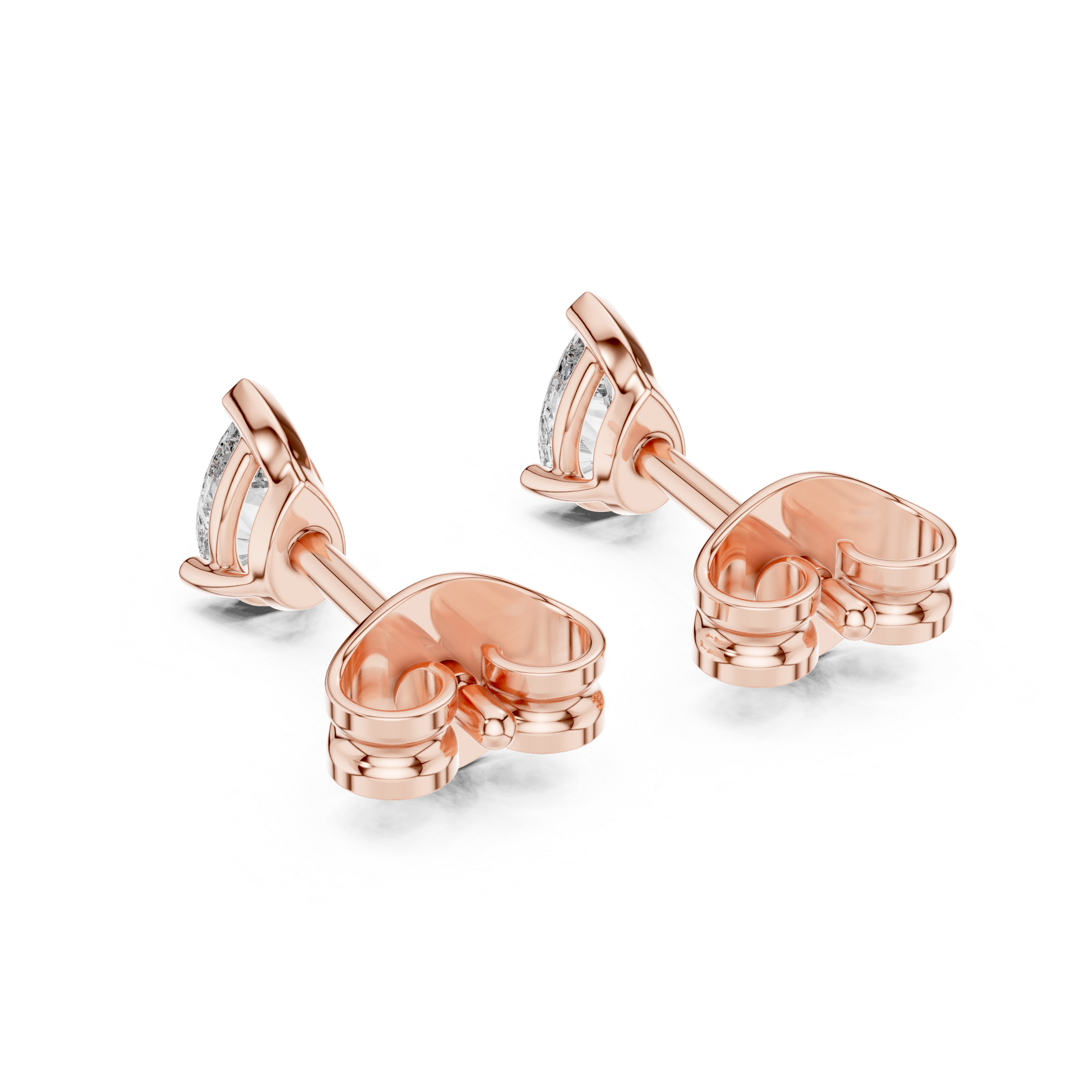 Petite Pear Cut Stud Earrings – Minimal Prong Setting (0.50 CT Total)