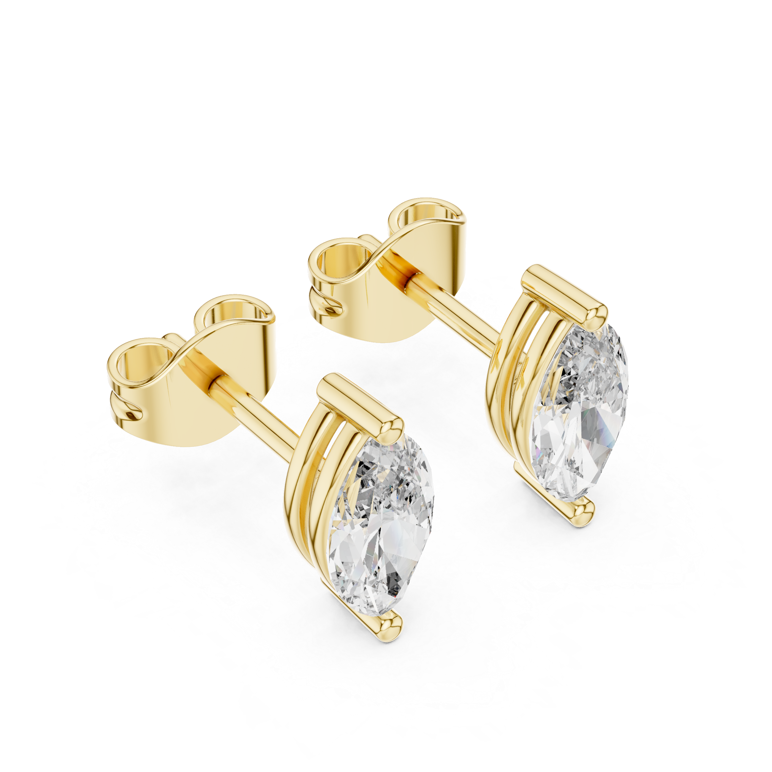 Marquise Cut Diamond Stud Earrings