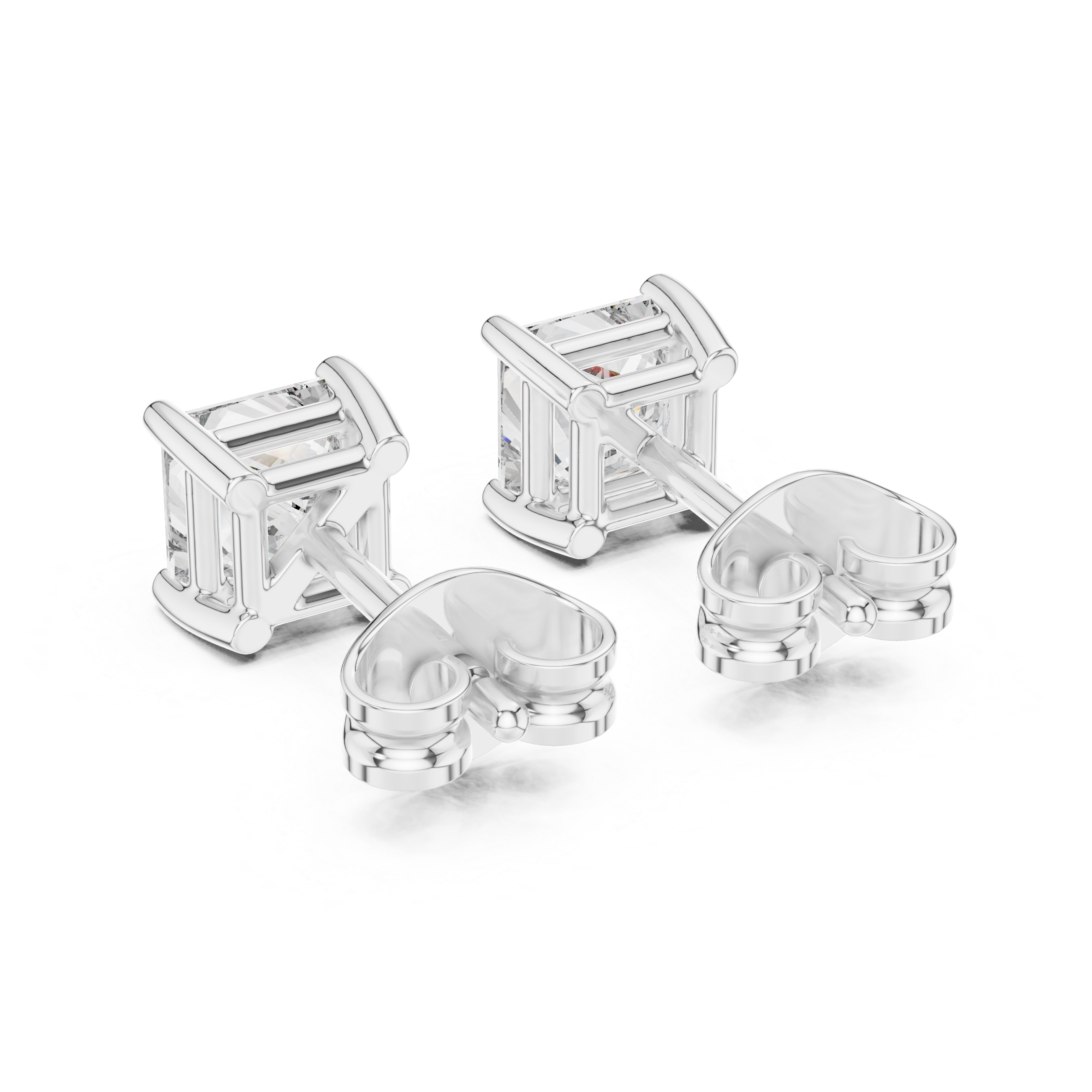 Princess Cut Diamond Stud Earrings