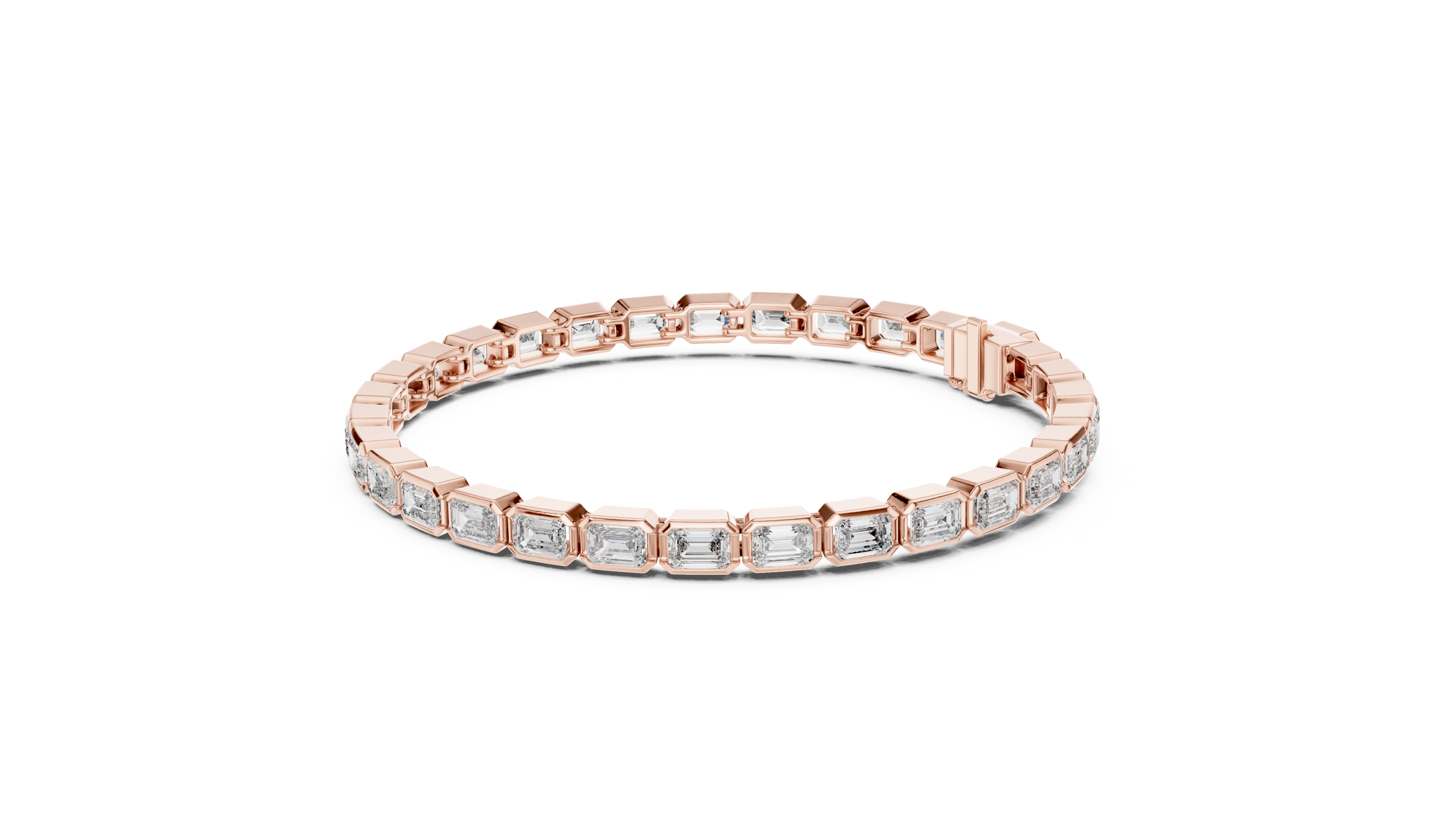 Luxury Emerald Cut Diamond Bracelet