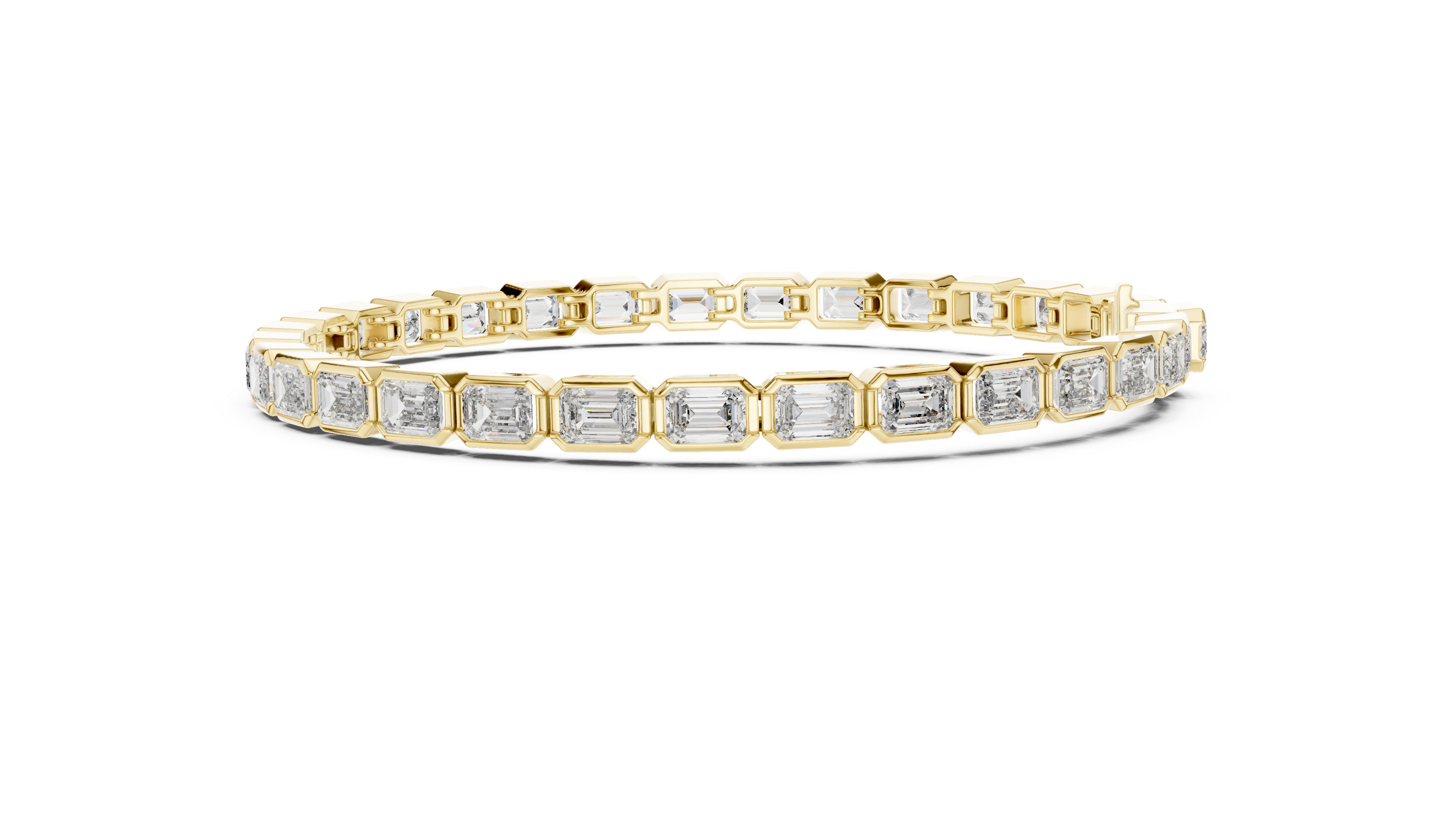 Luxury Emerald Cut Diamond Bracelet