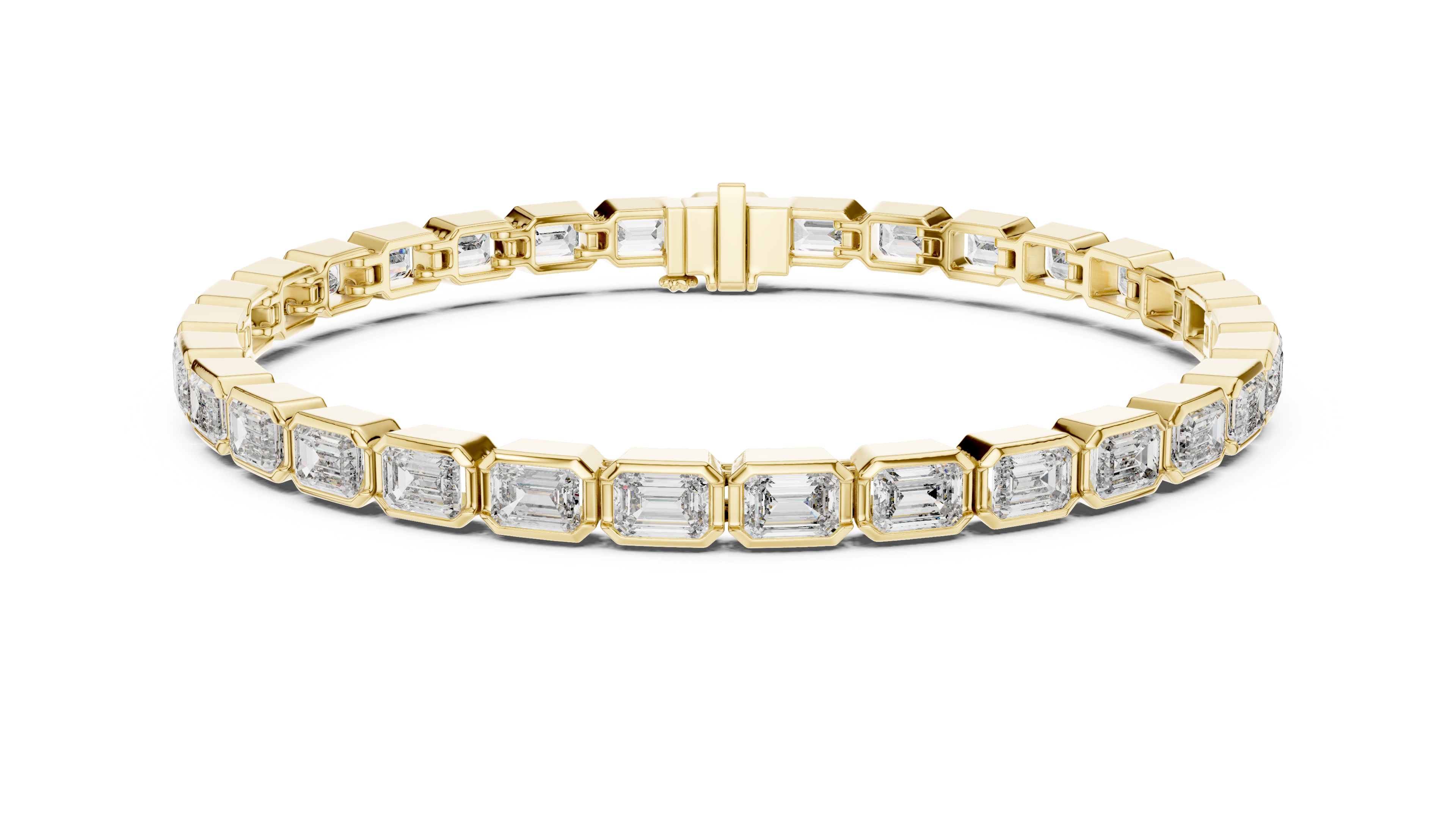 Luxury Emerald Cut Diamond Bracelet