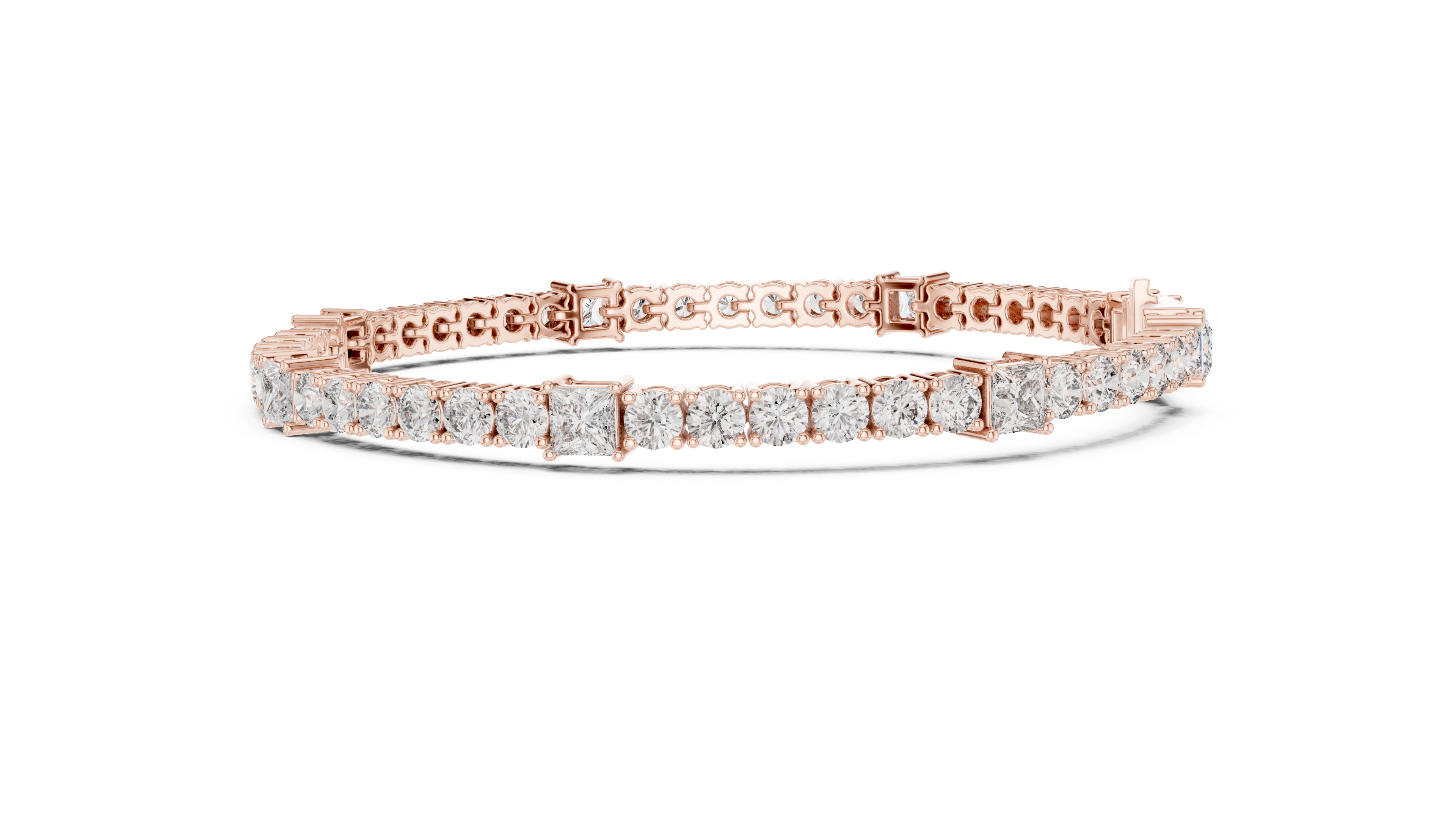 Luxury Princess Cut Diamond Tennis Bracelet