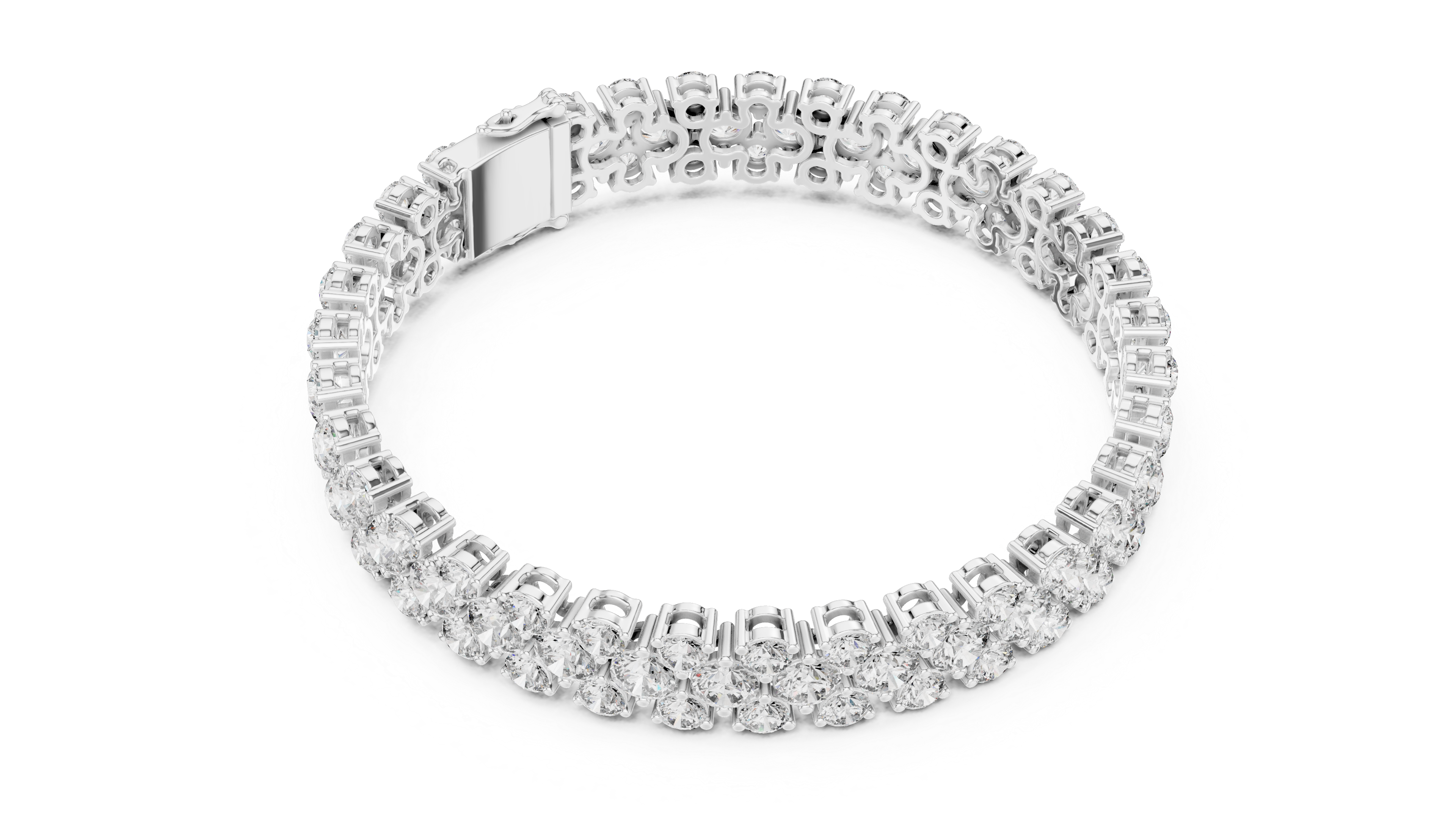 Luxury Cluster Diamond Bracelet