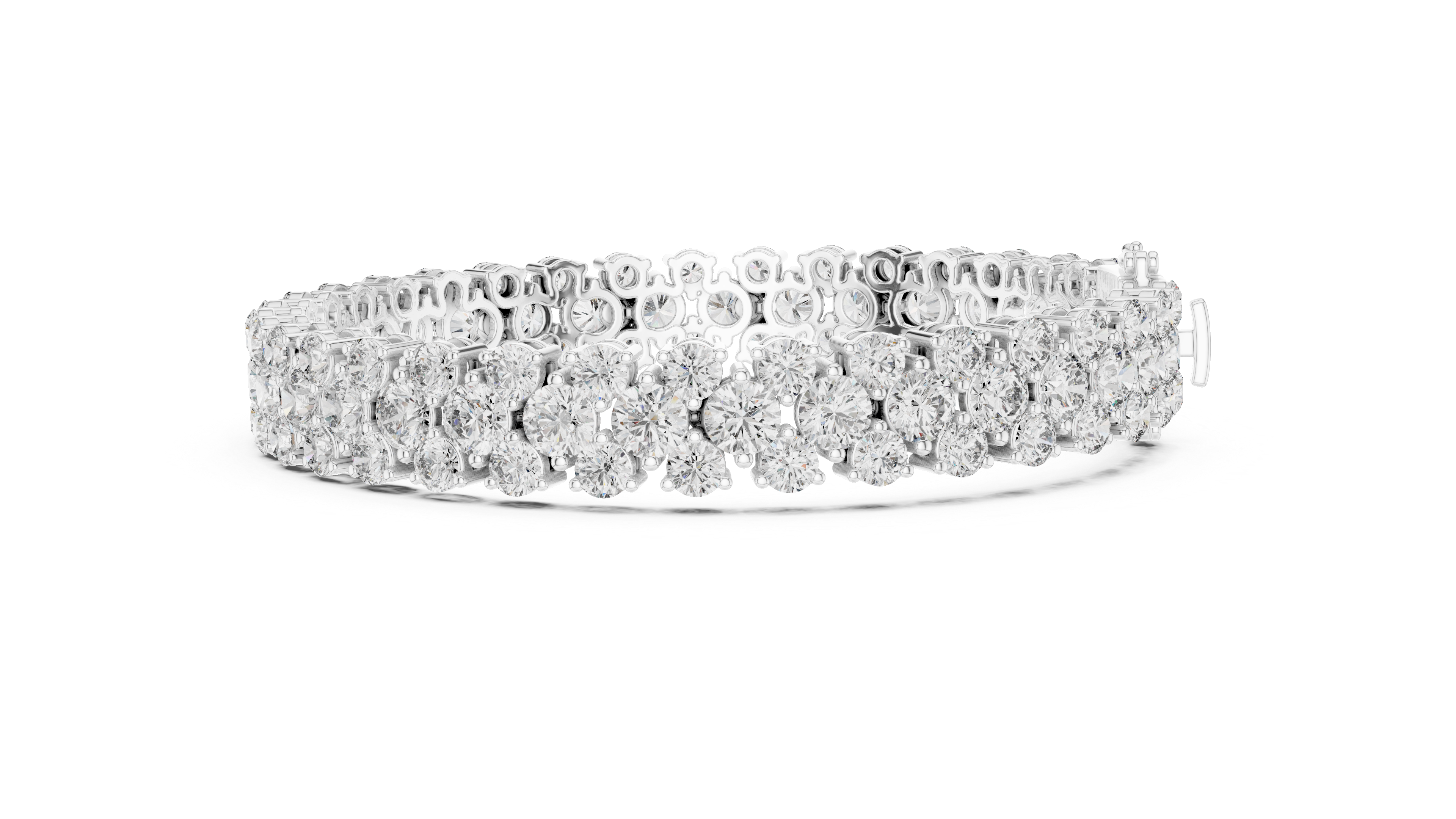 Luxury Cluster Diamond Bracelet