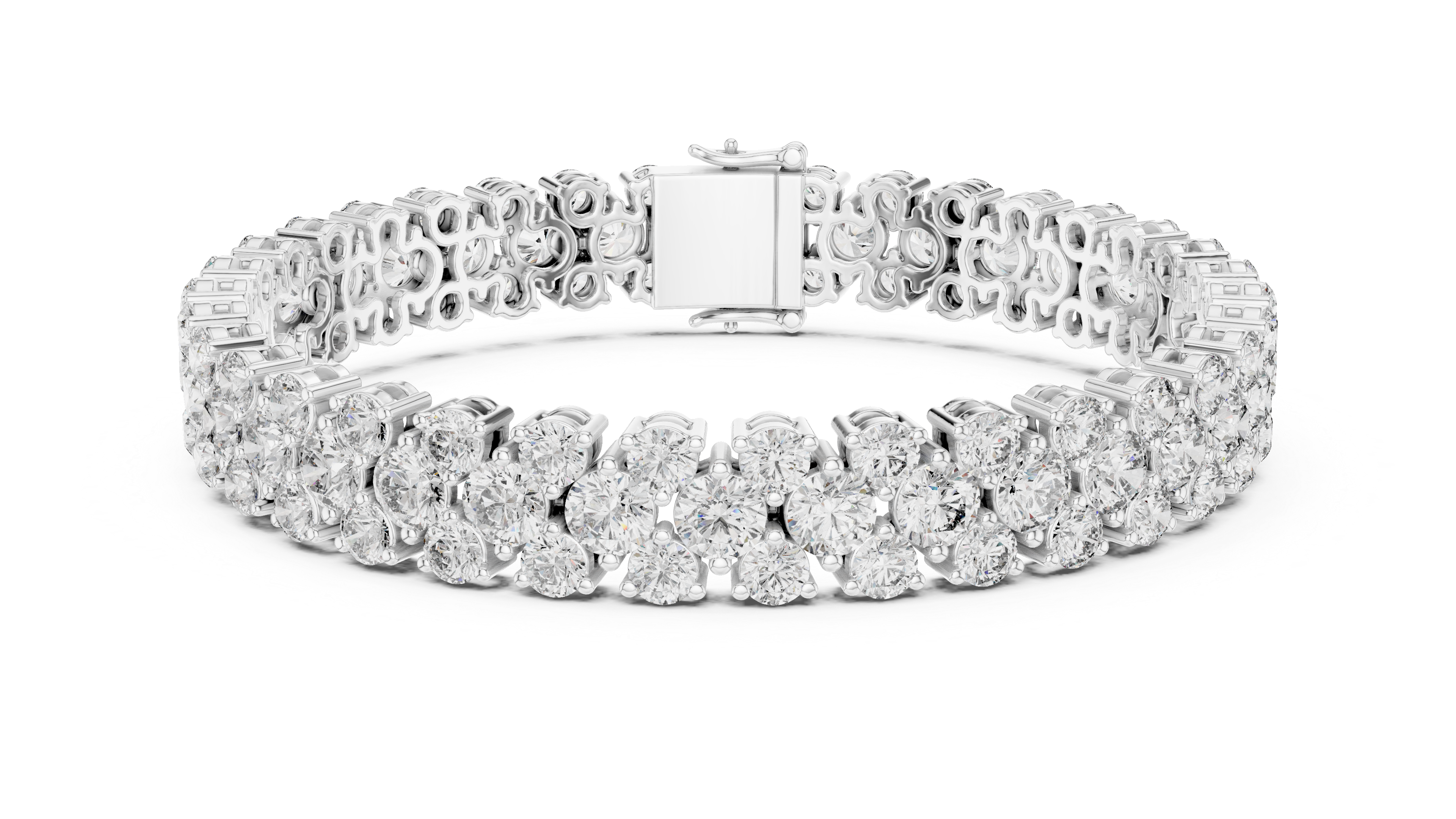 Luxury Cluster Diamond Bracelet