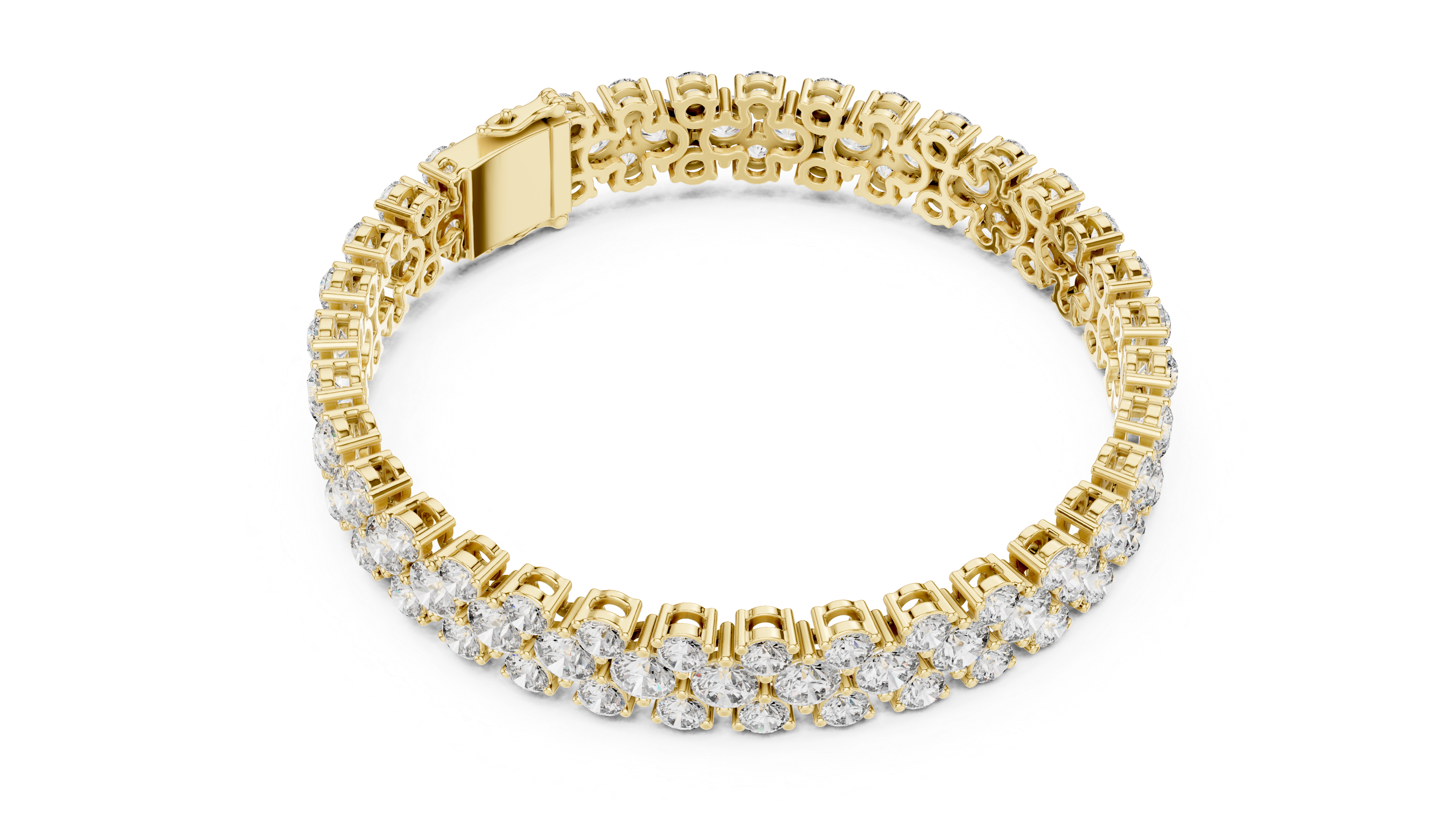 Luxury Cluster Diamond Bracelet