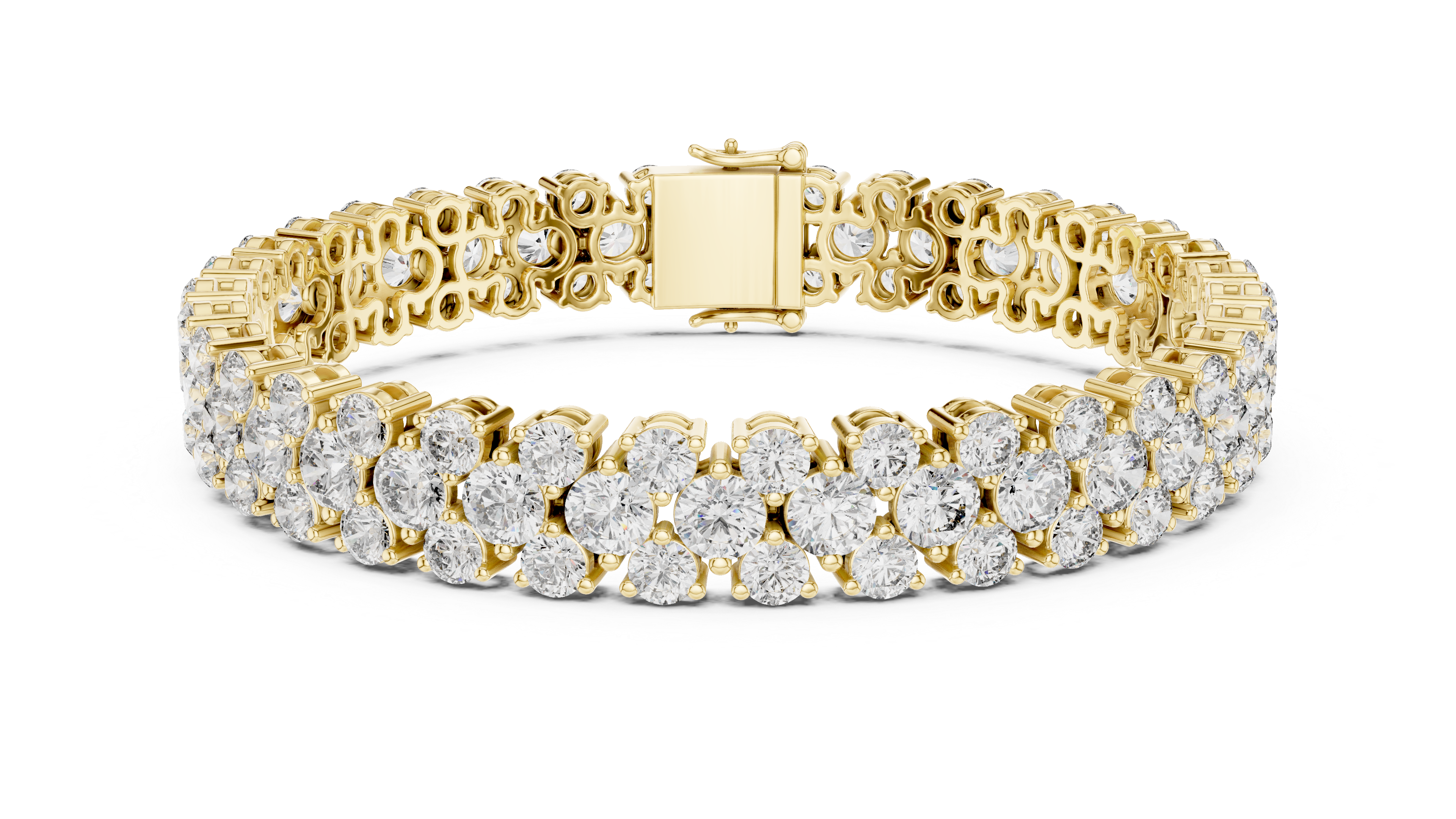 Luxury Cluster Diamond Bracelet