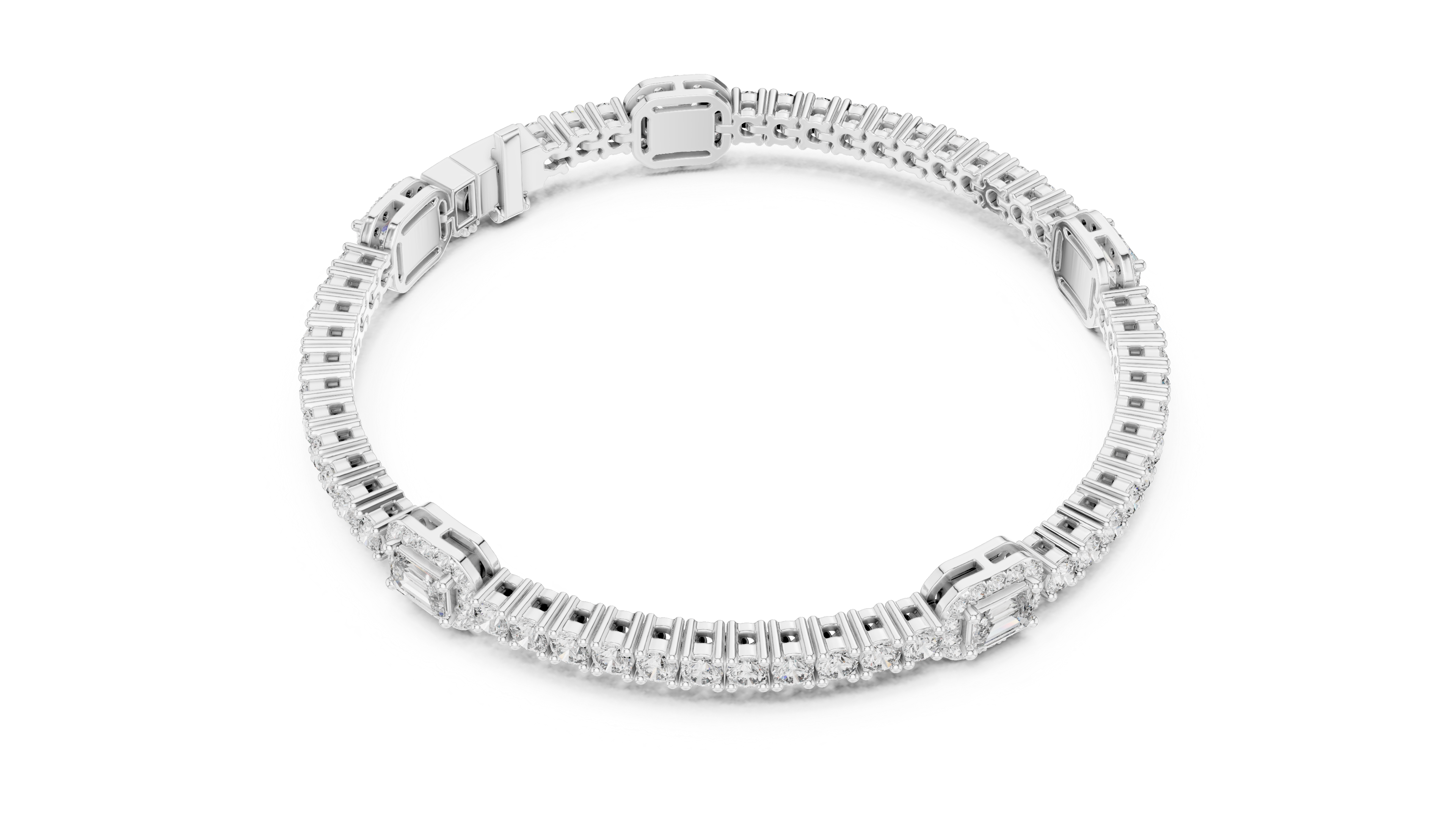 Halo Center Diamond Bracelet