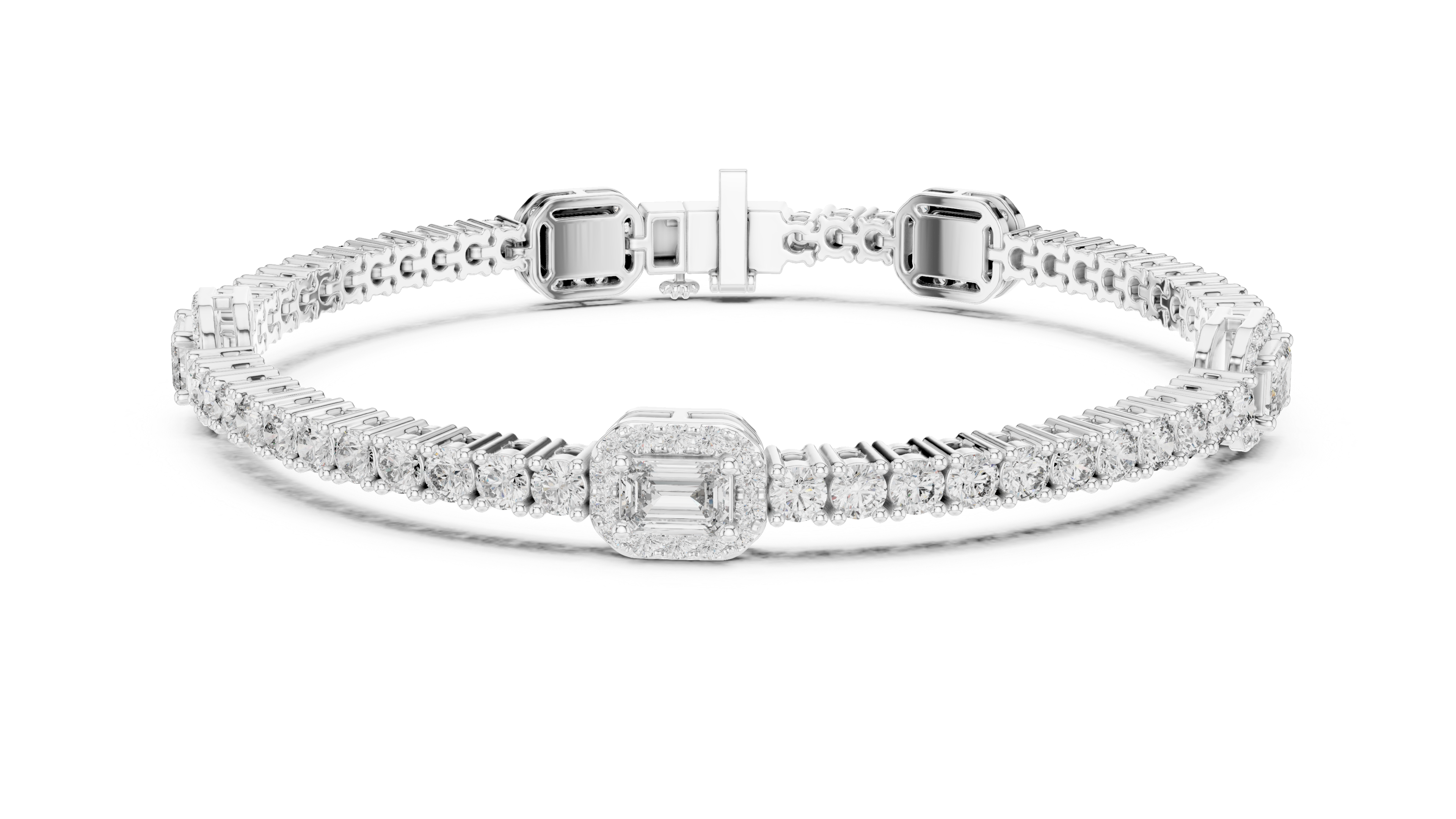 Halo Center Diamond Bracelet