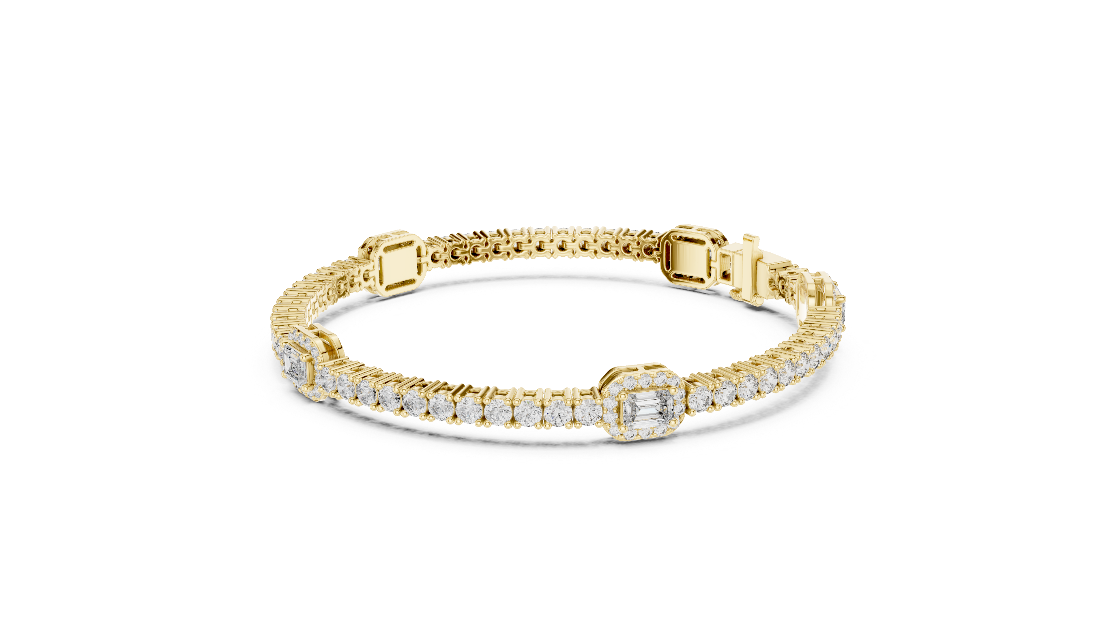 Halo Center Diamond Bracelet