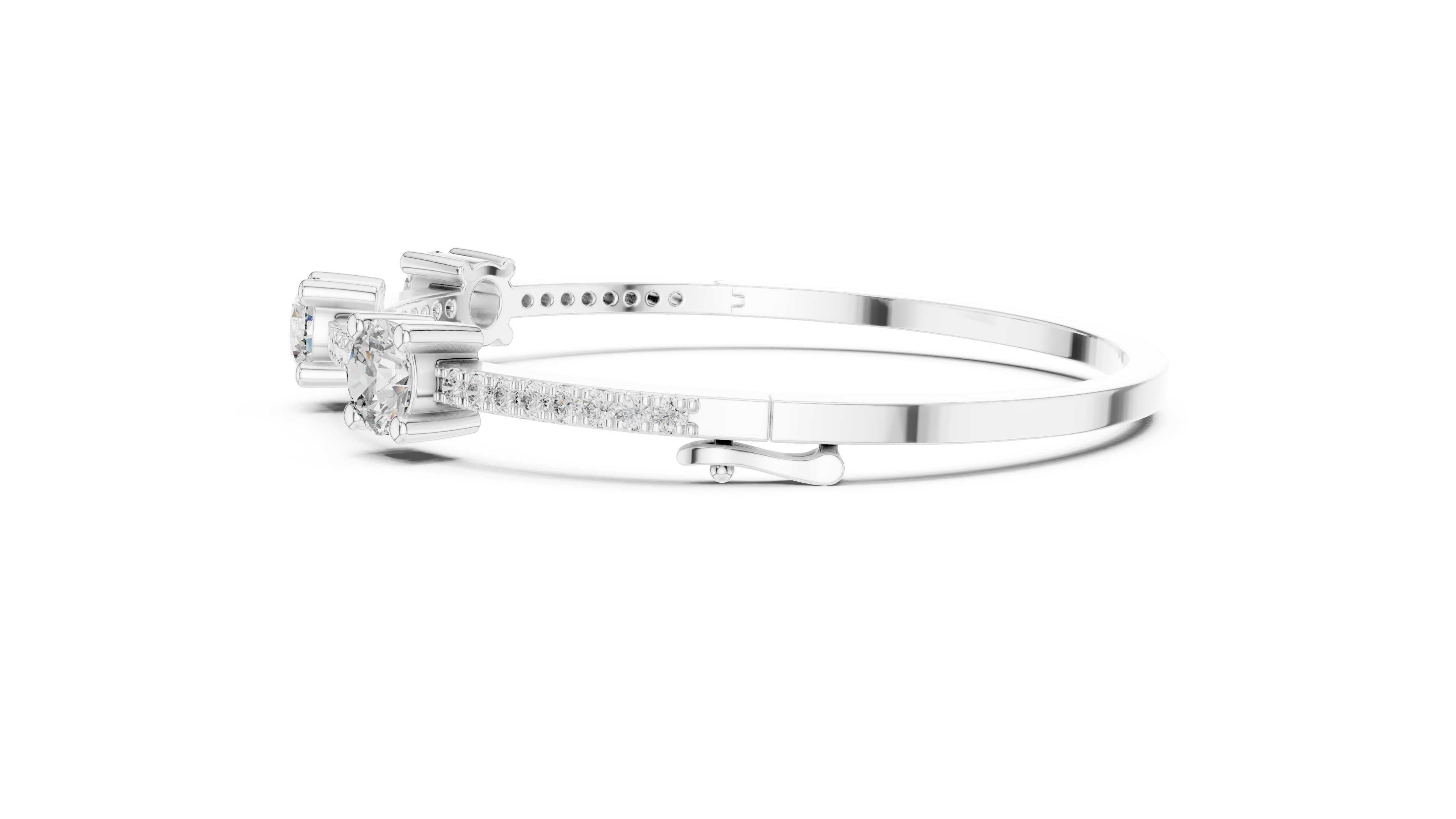 Minimal Diamond Bangle Bracelet