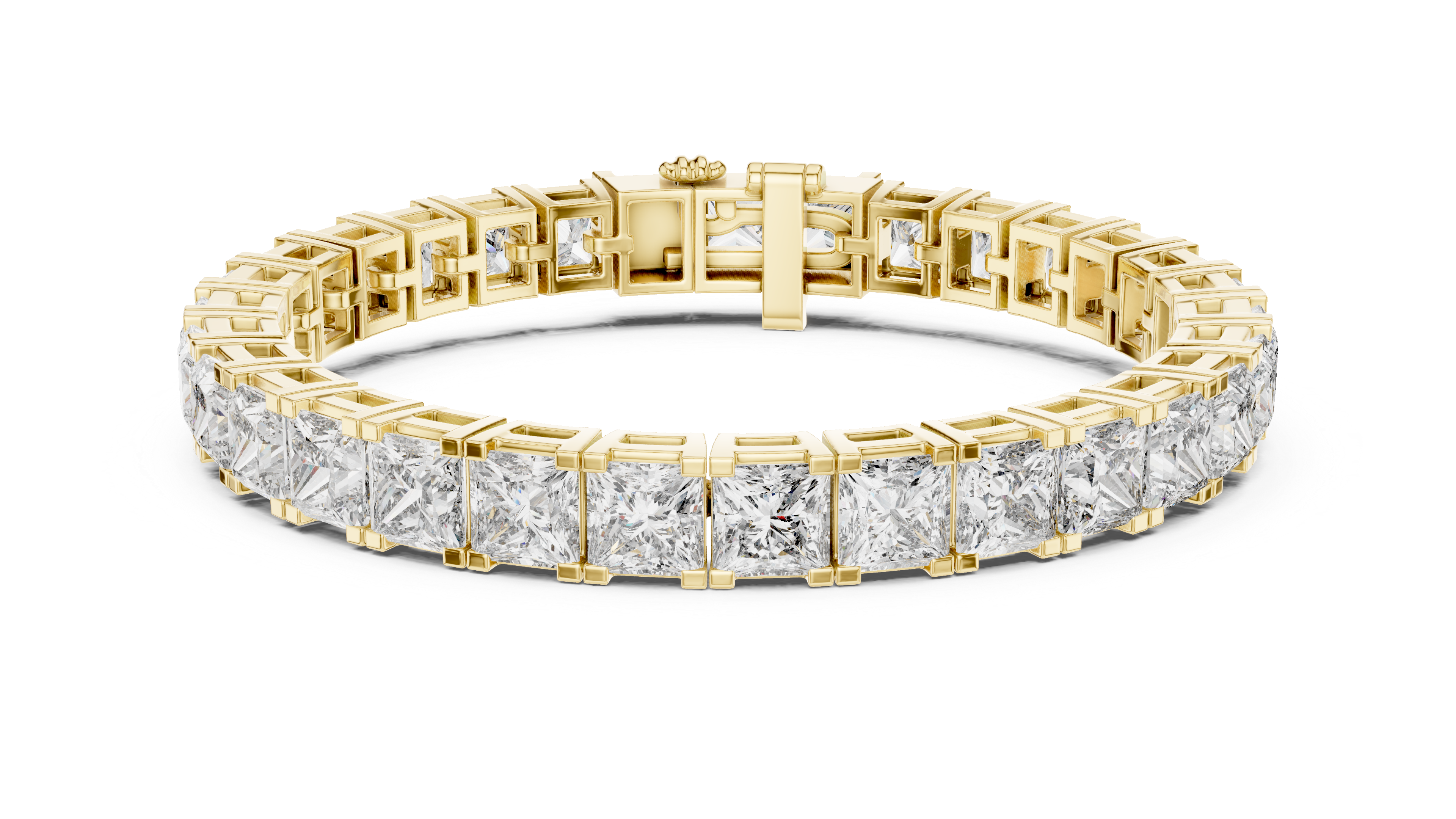 Luxury Princess Cut Diamond Bracelet