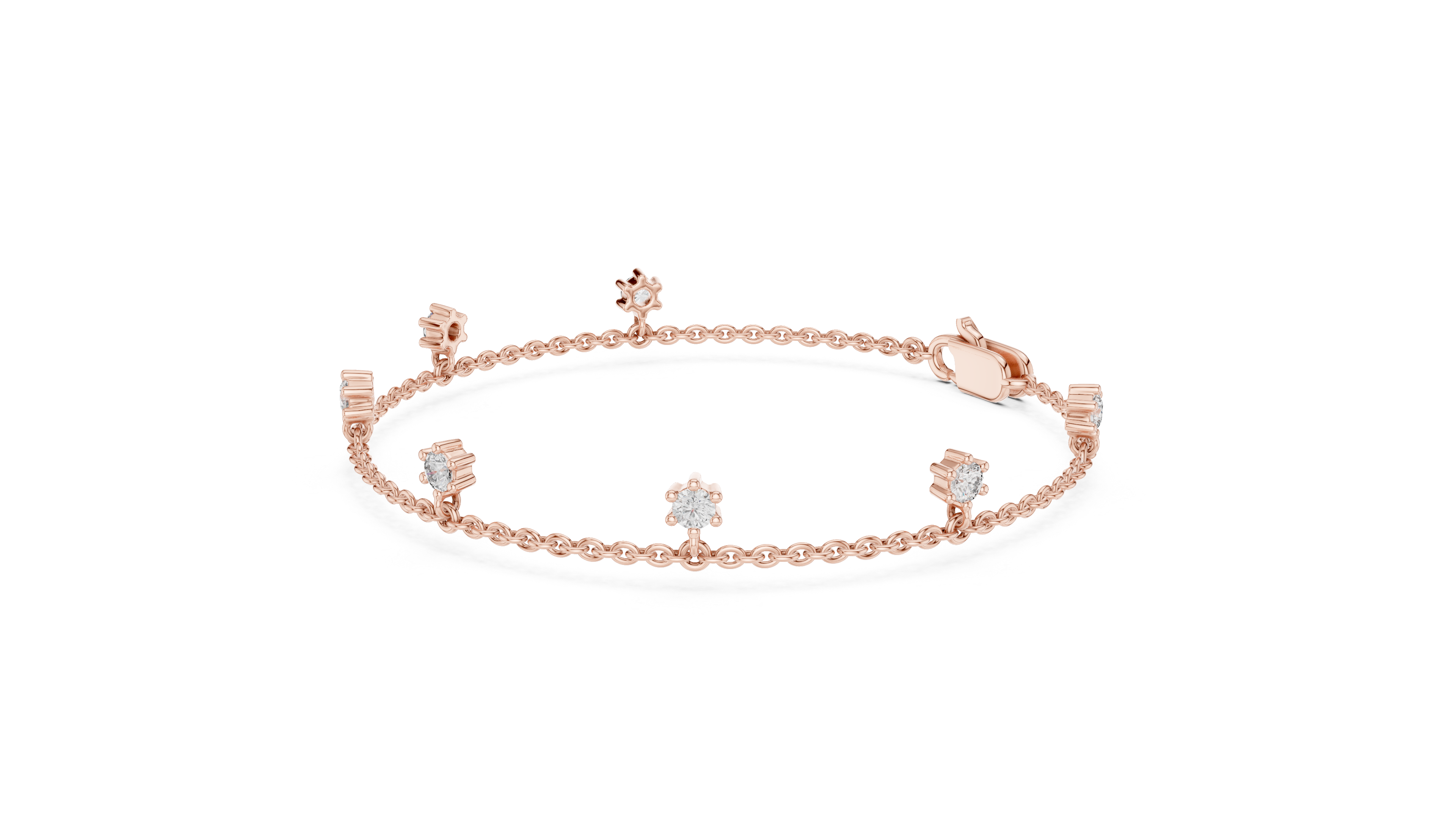 Minimal Diamond Chain Bracelet