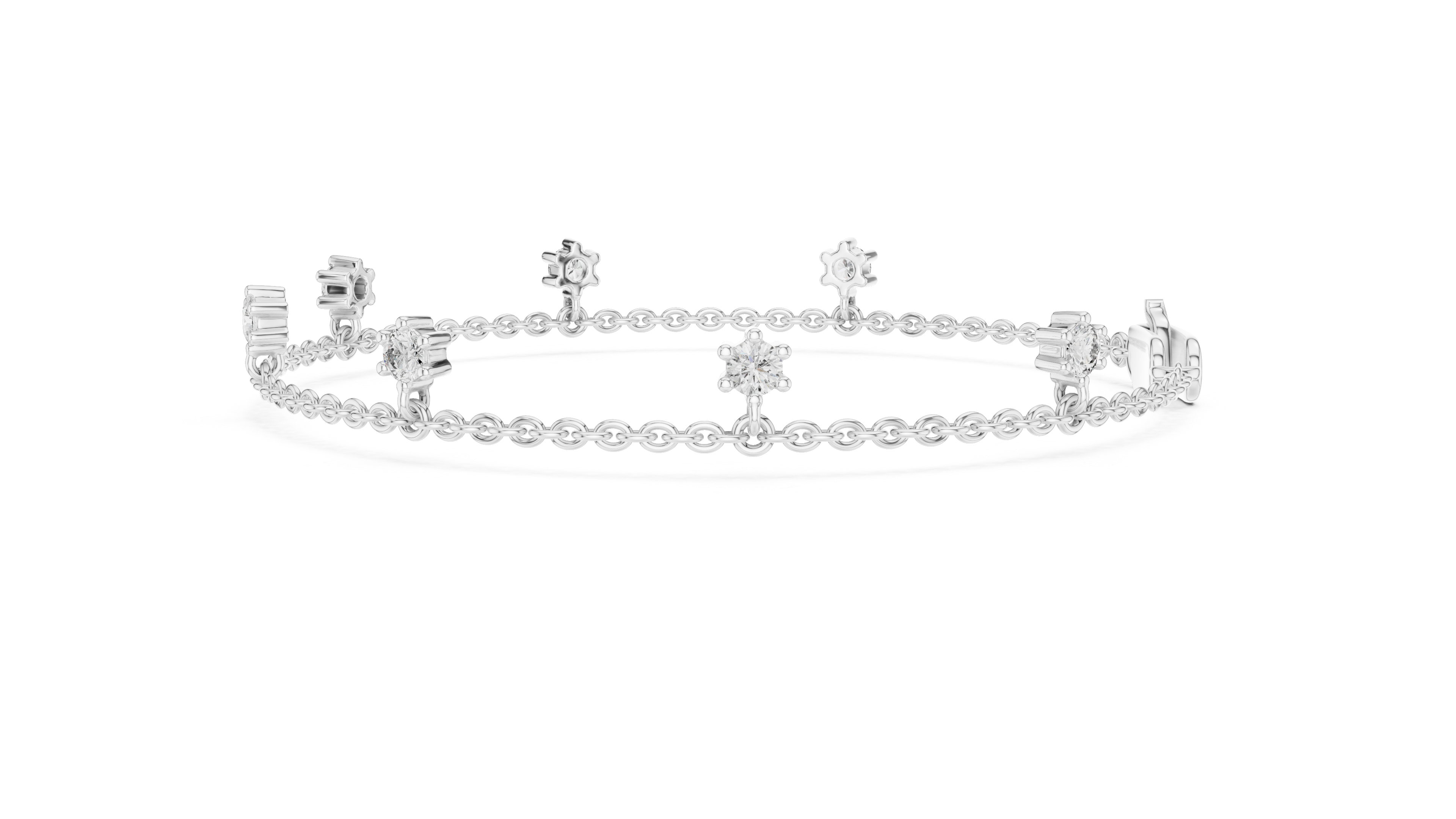 Minimal Diamond Chain Bracelet